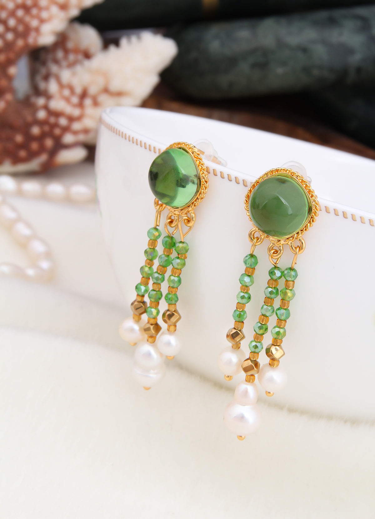 Zircon & Pearl Earring