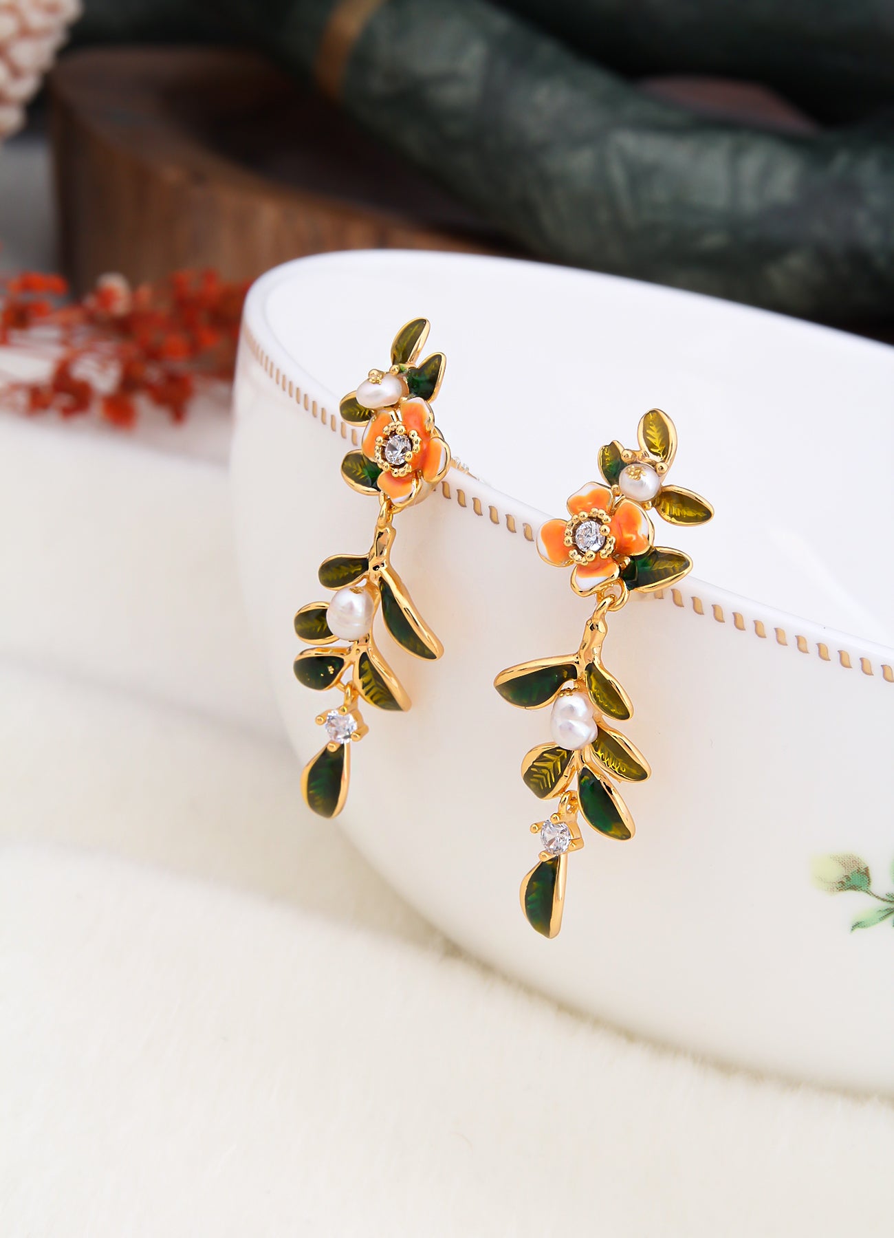 Zircon & Pearl Earring