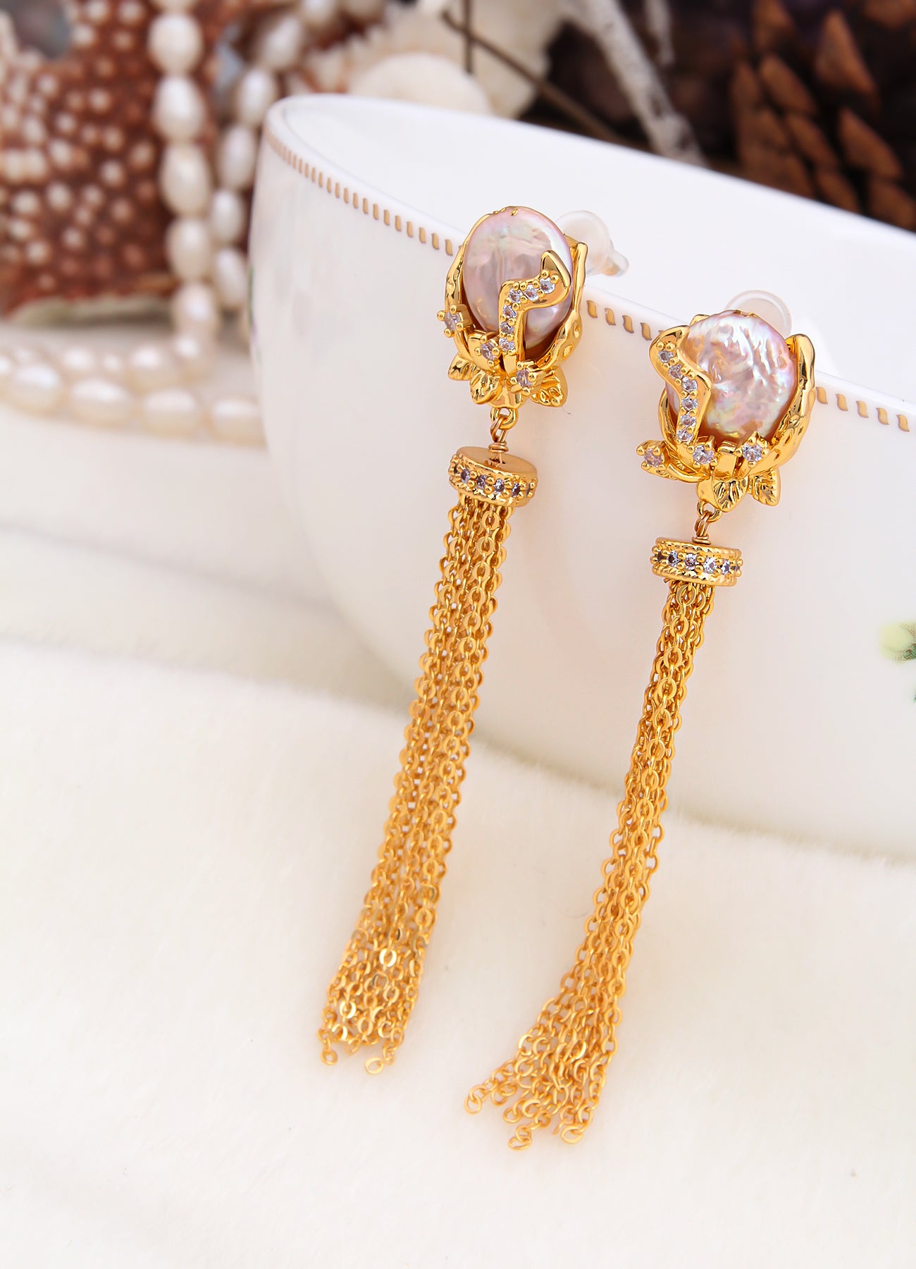 Nacre Boucles D'oreilles