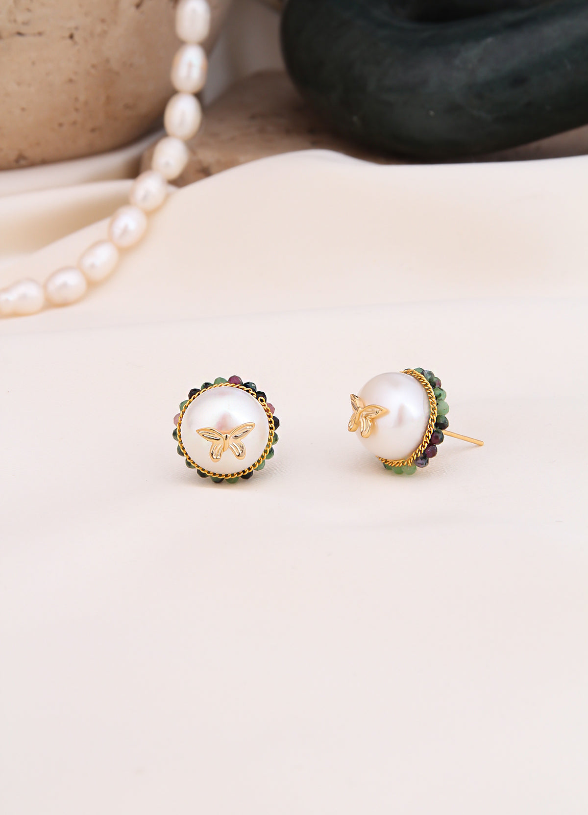 Prehnite Earring