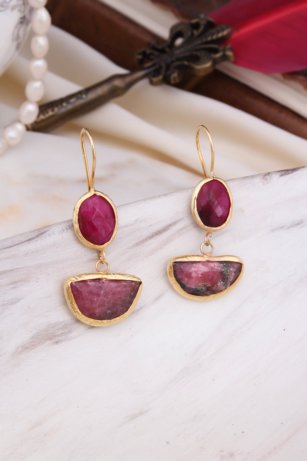Agate Boucles D'oreilles