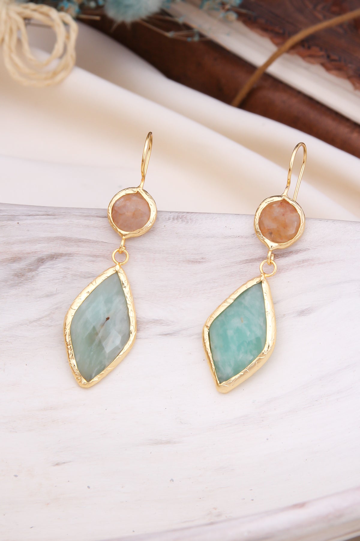 Citrine & Amazonite Earring