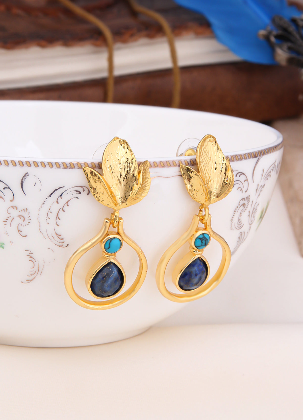 Labradorite & Turquoise Earring
