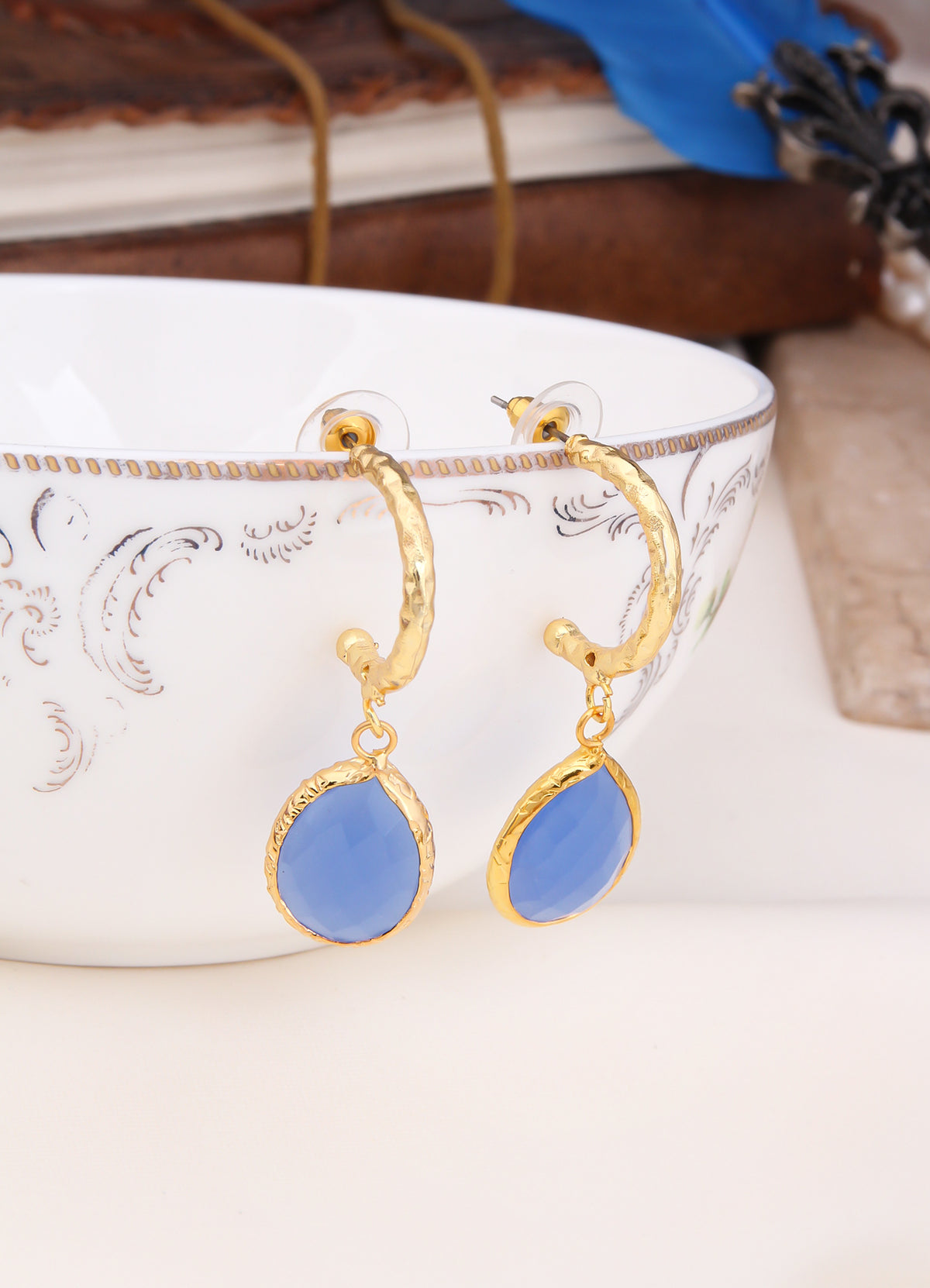 Blue Opal Boucles D'oreilles