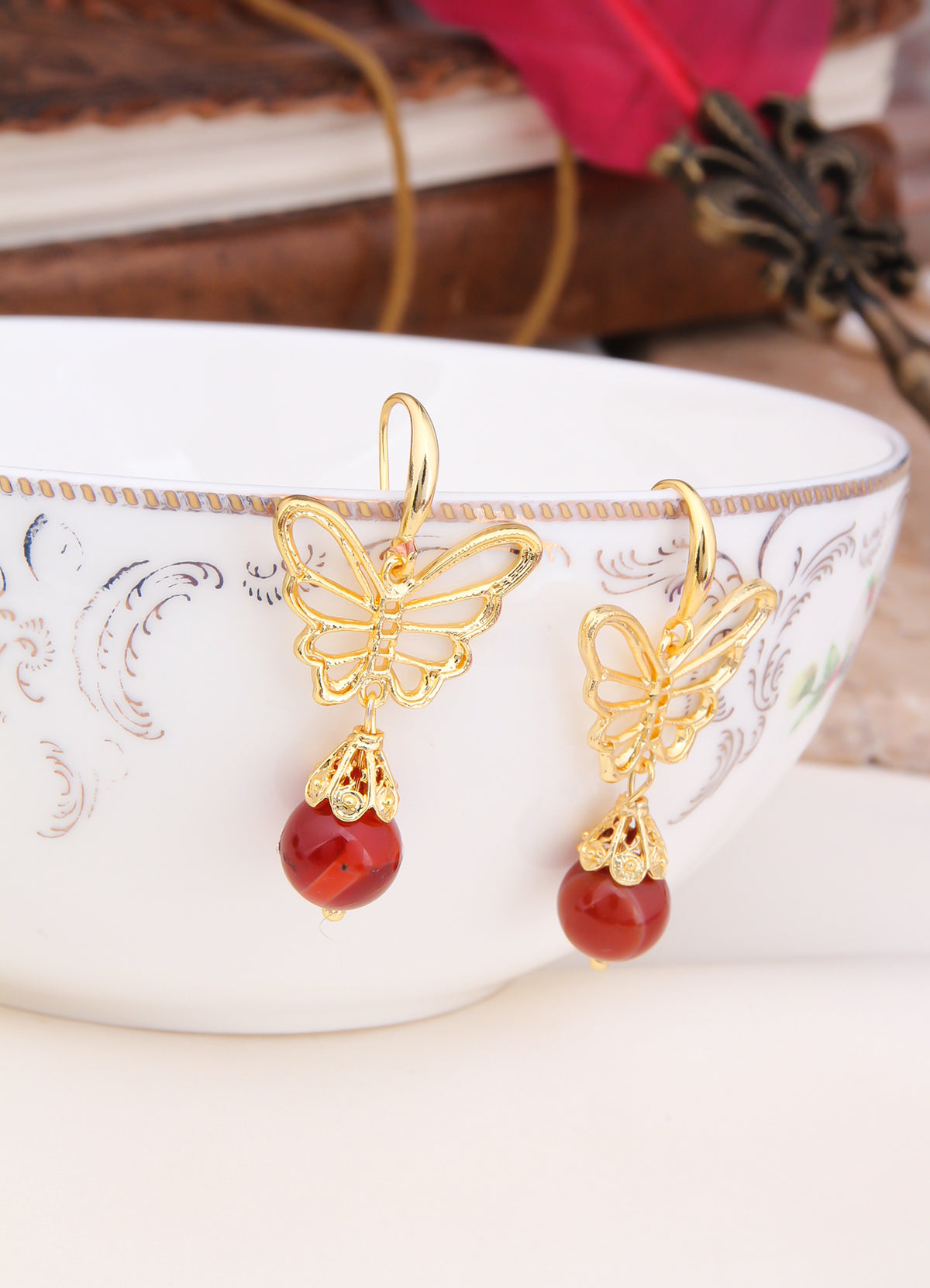 Coral Boucles D'oreilles