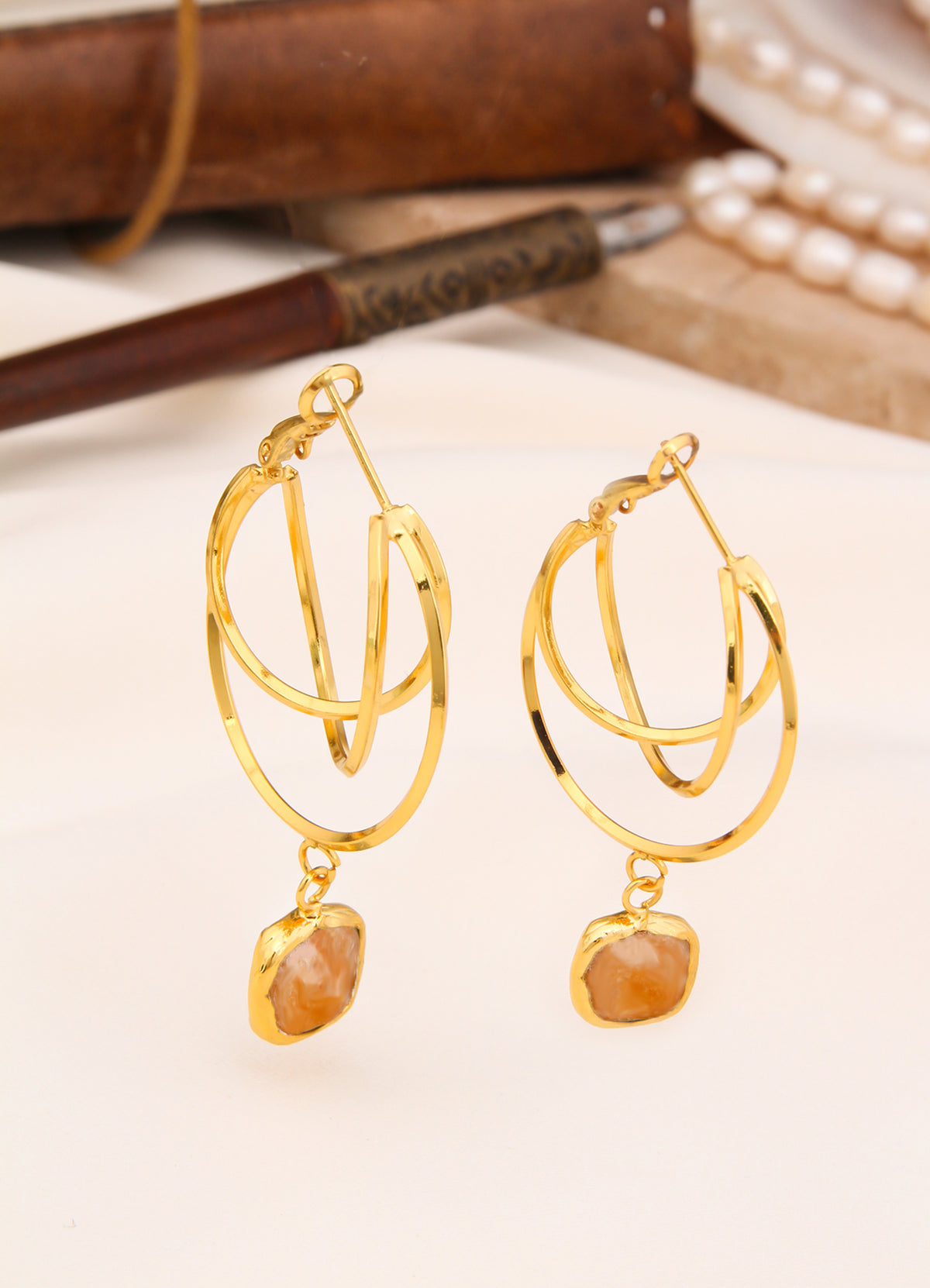 Citrine Boucles D'oreilles