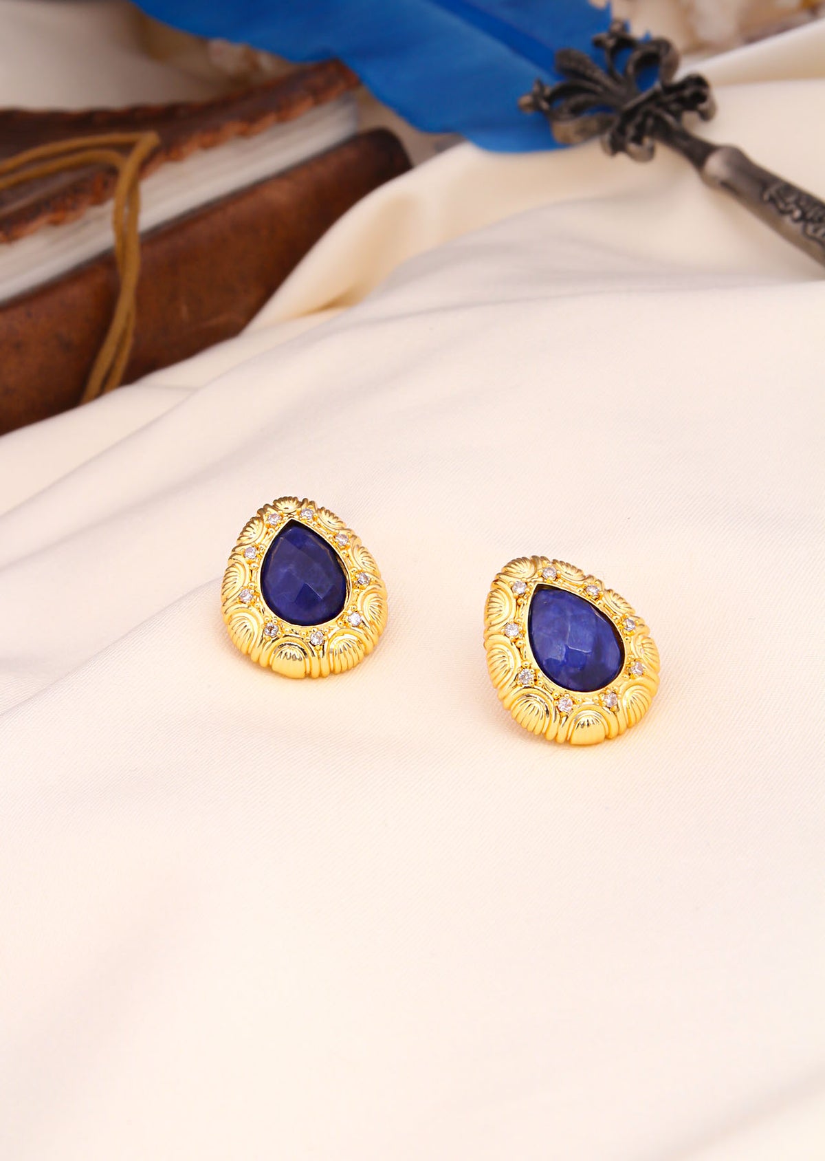 Saphire & Zircon Earring