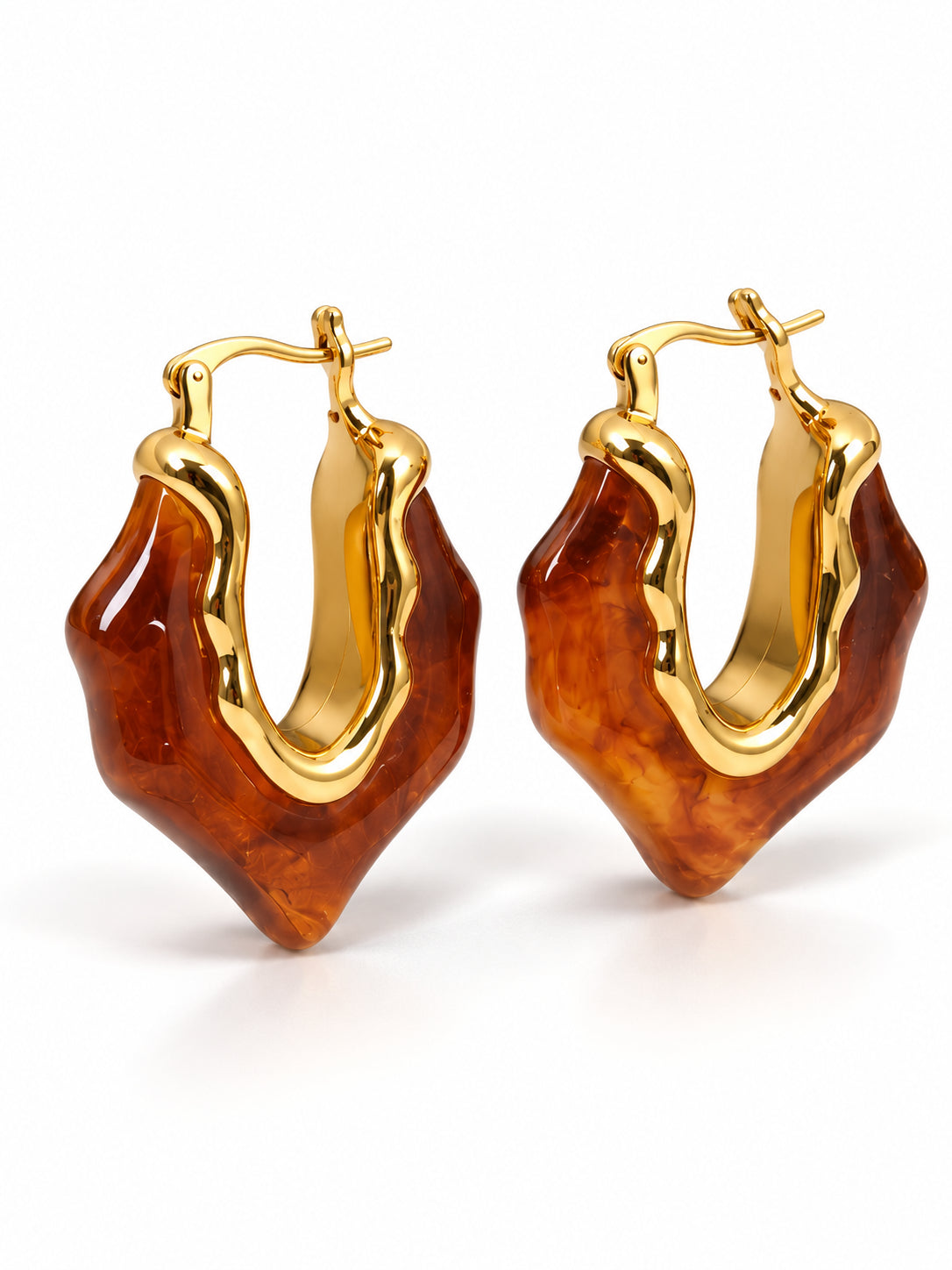 Tortoise Resin Earring
