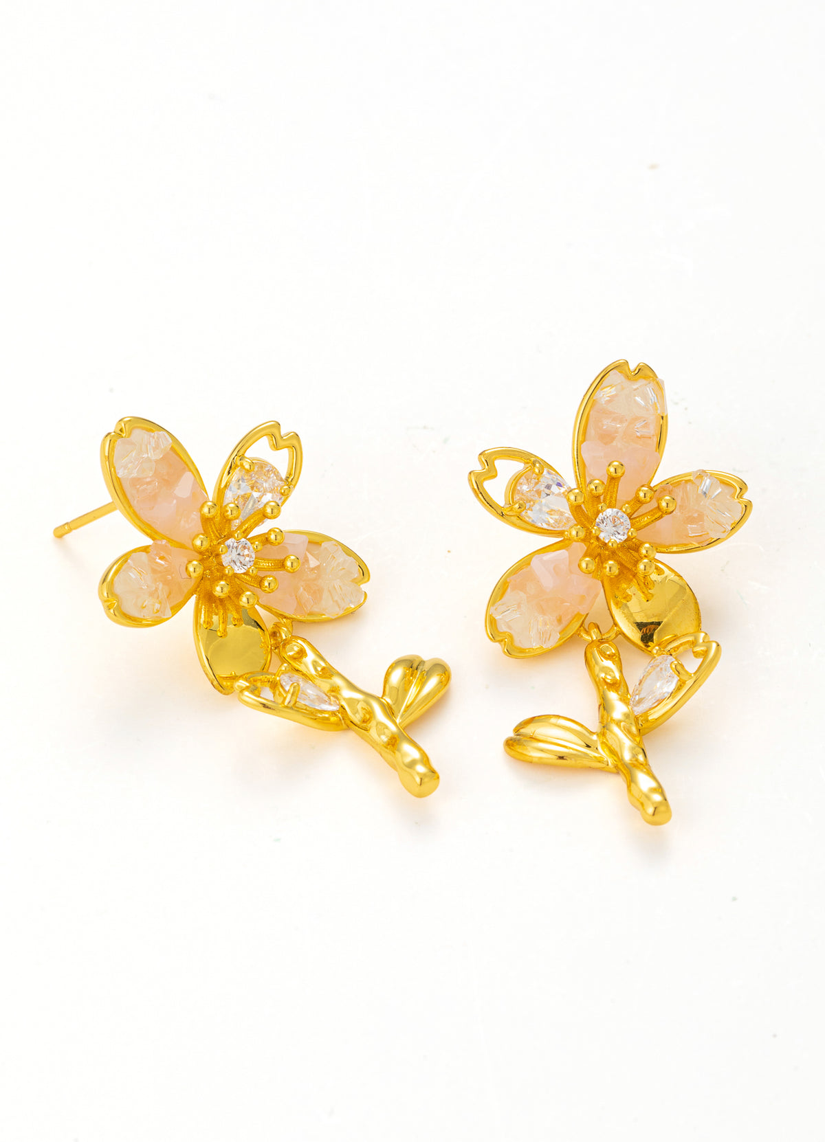 Pink Quartz Earring