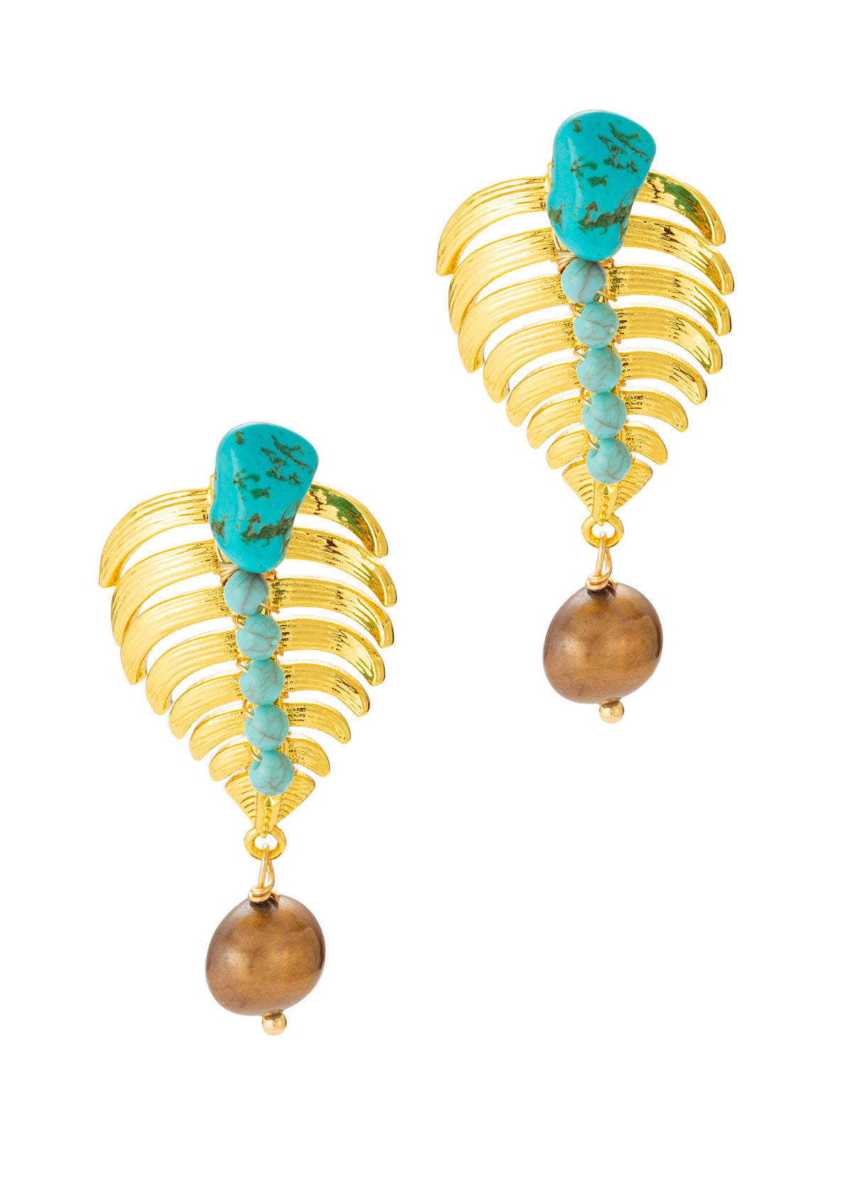 Turquoise & Pearl Earring