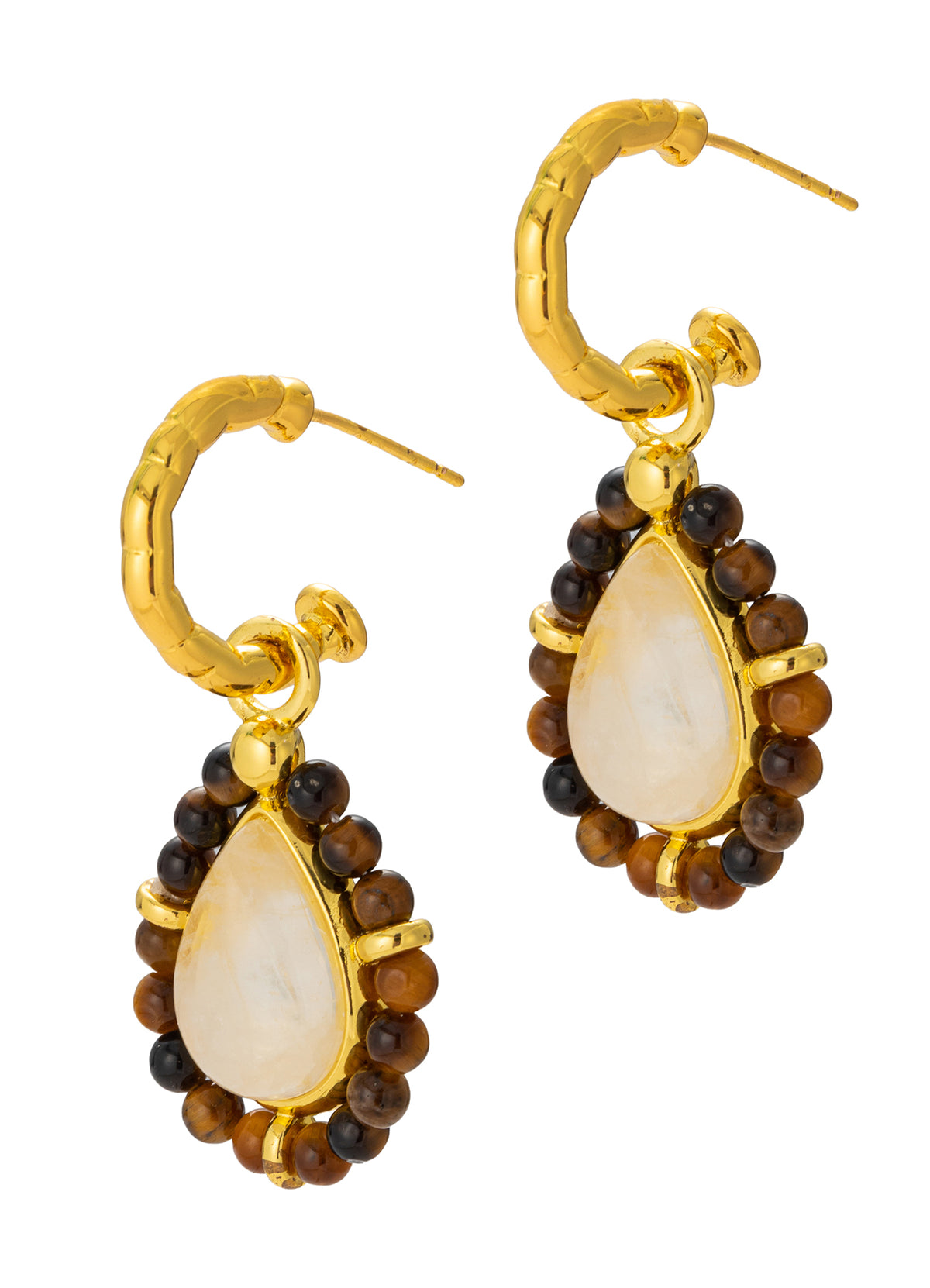Turquoise & Pink Quartz Earring