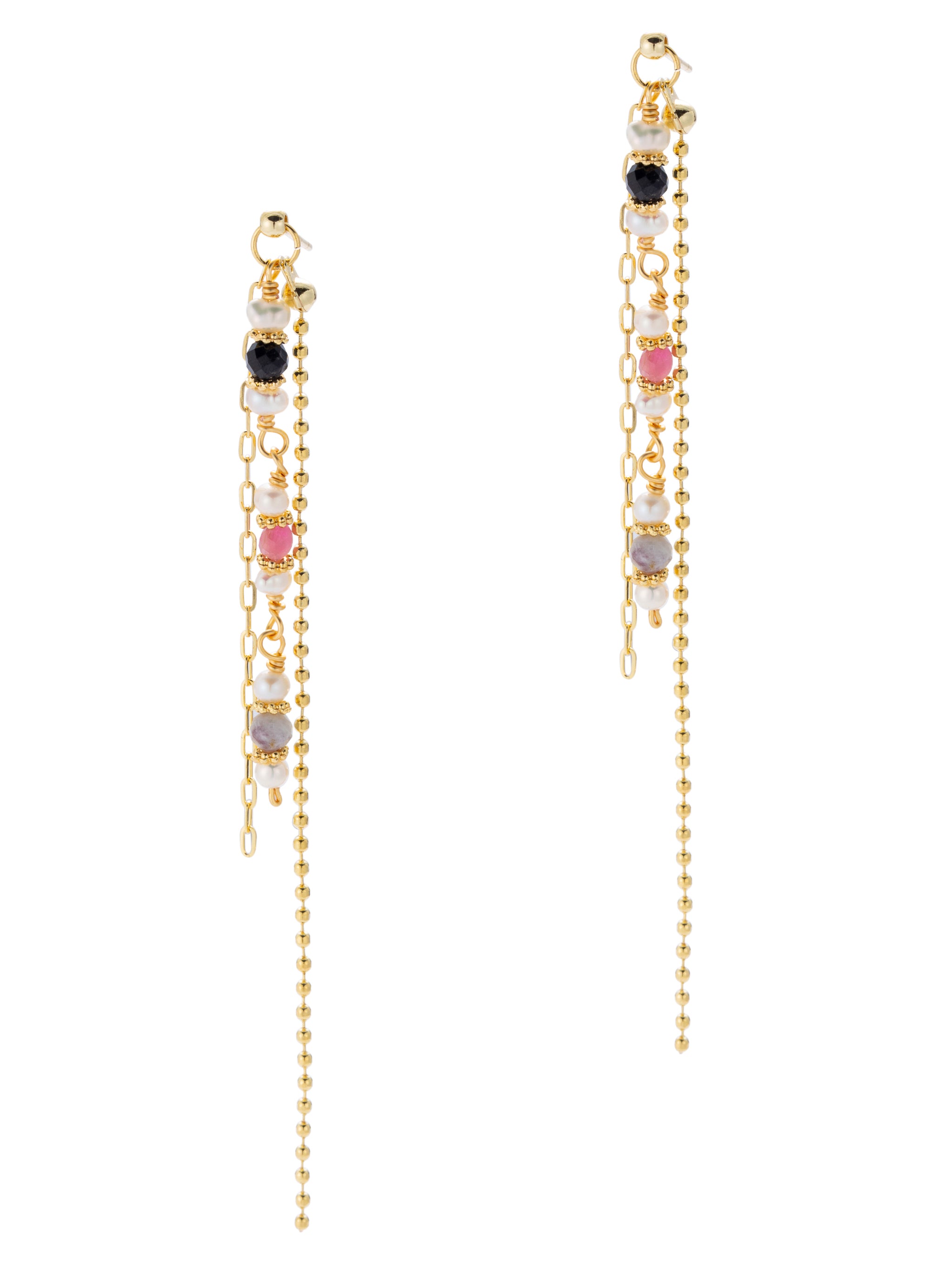 Pearl & Tourmaline Earring