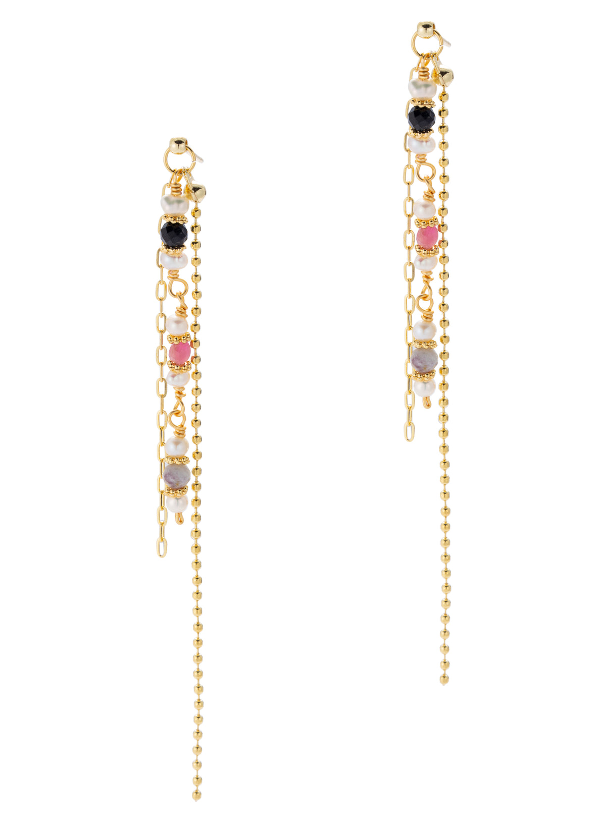 Pearl & Tourmaline Earring