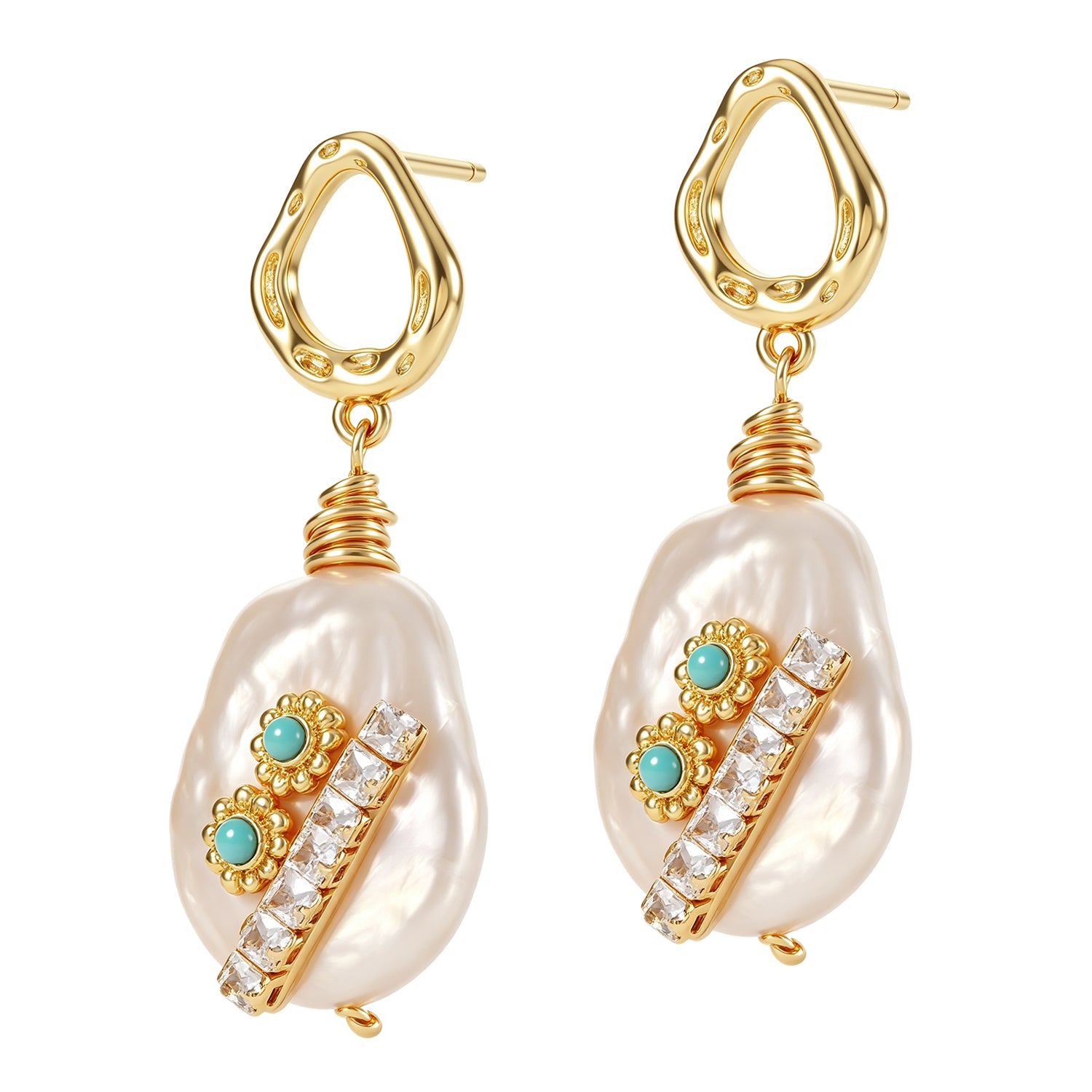 Pearl & Zircon Earring