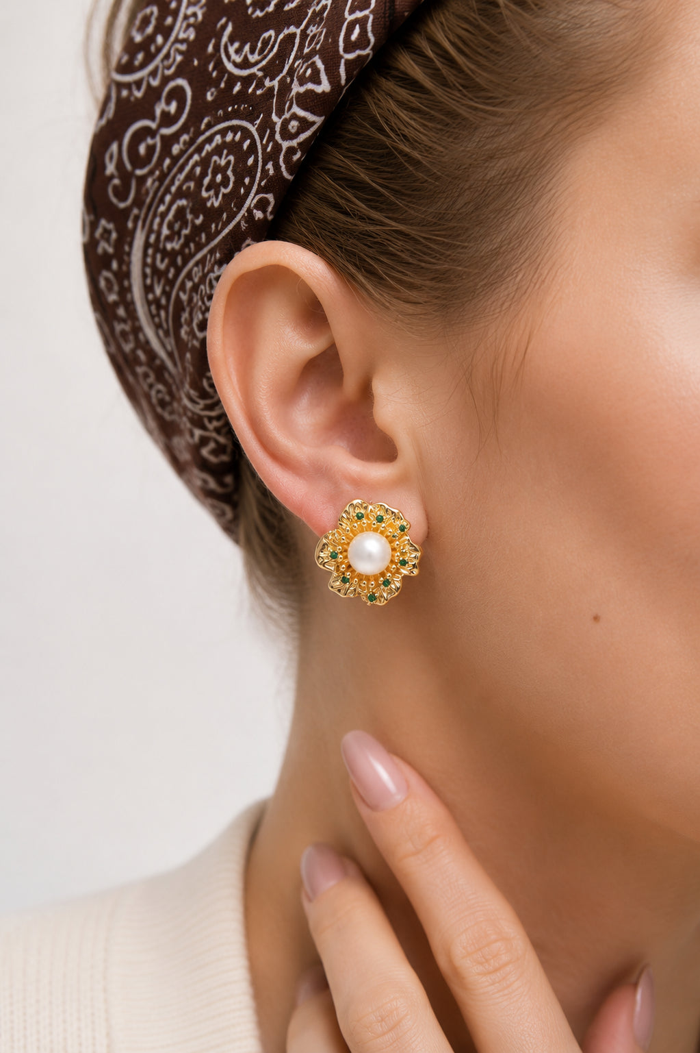 Pearl & Zircon Earring