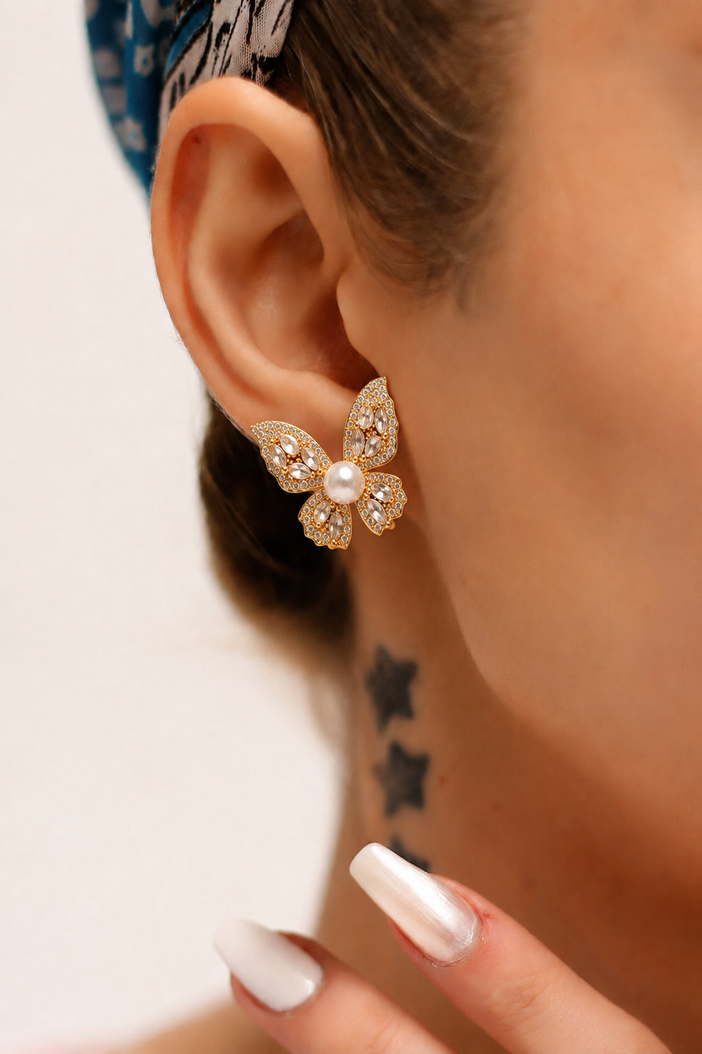 Pearl & Zircon Earring