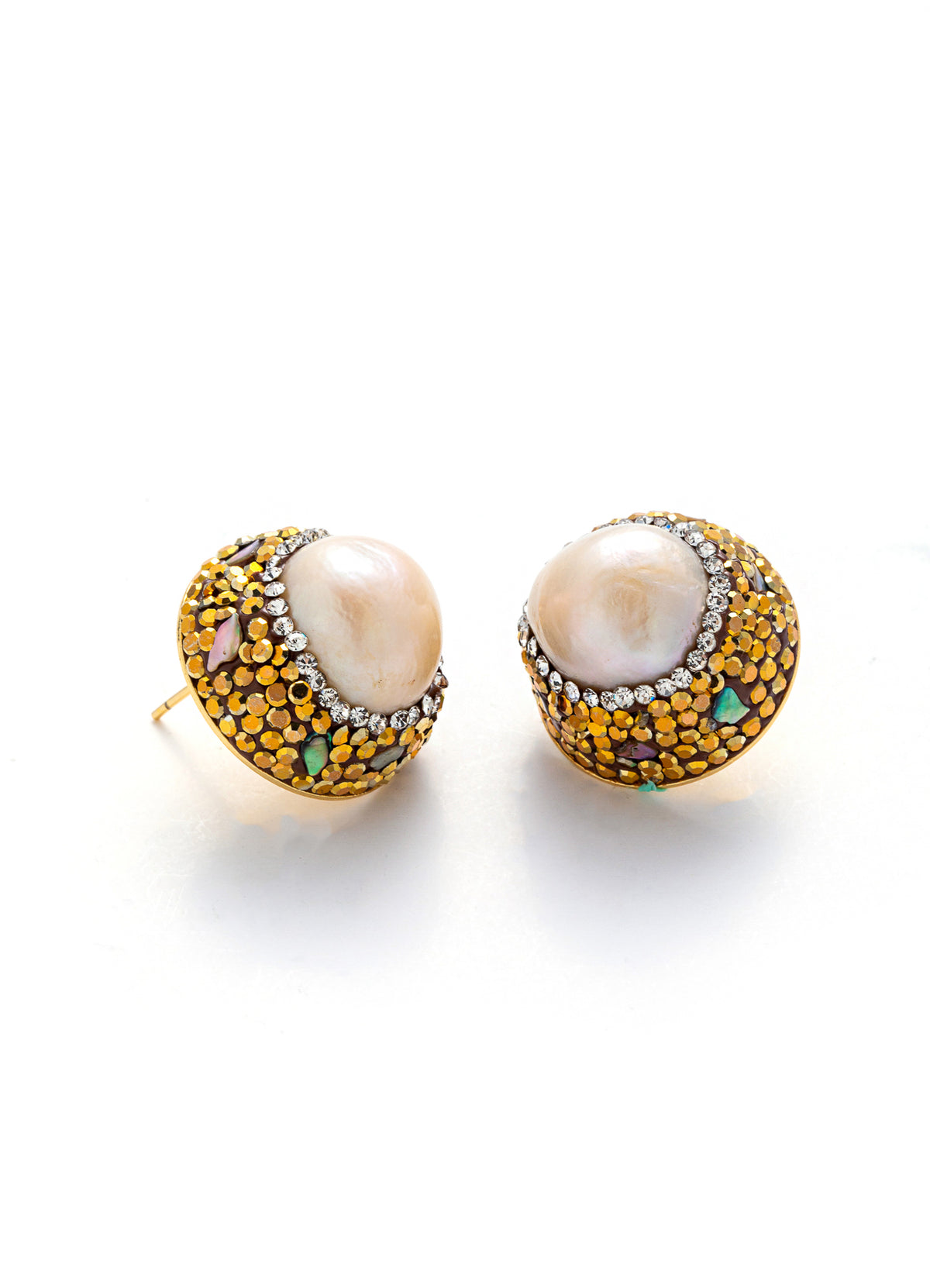 Pearl & Hematite Earring