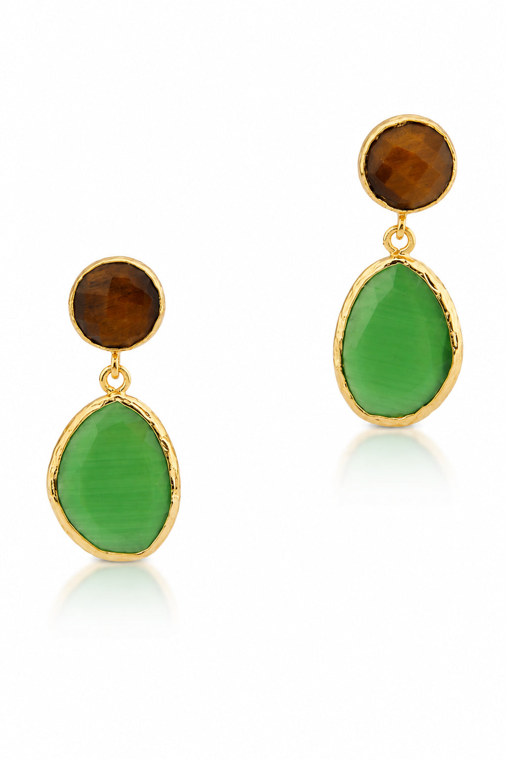 Tiger Eyes & Cat Eyes Earring