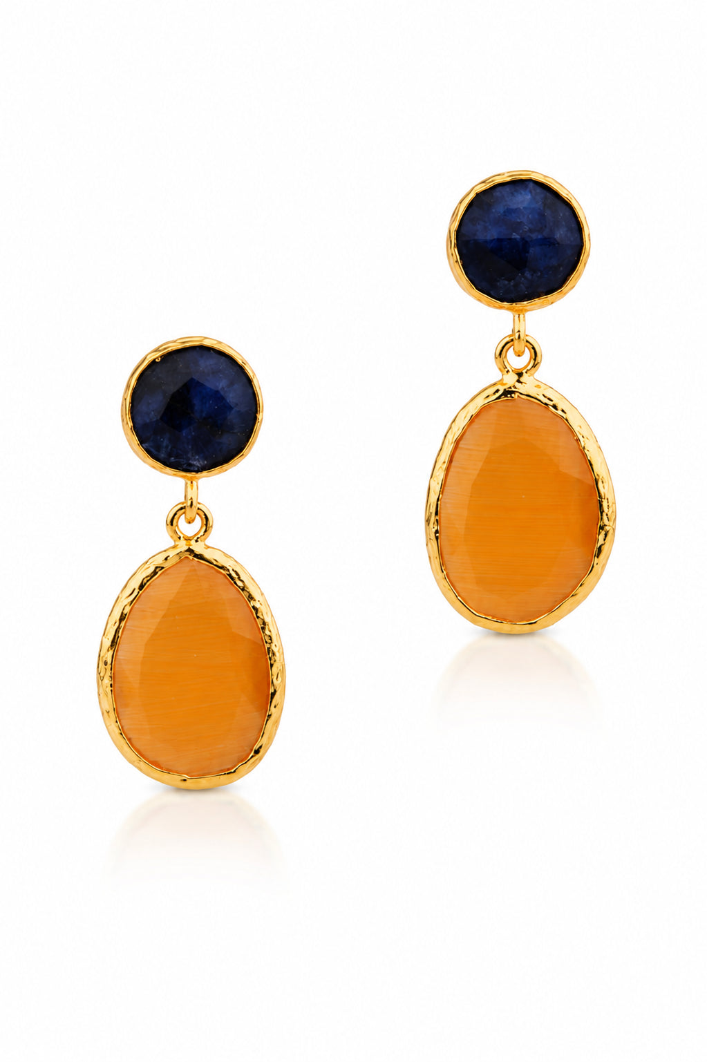 Cat Eyes & Saphire Earring