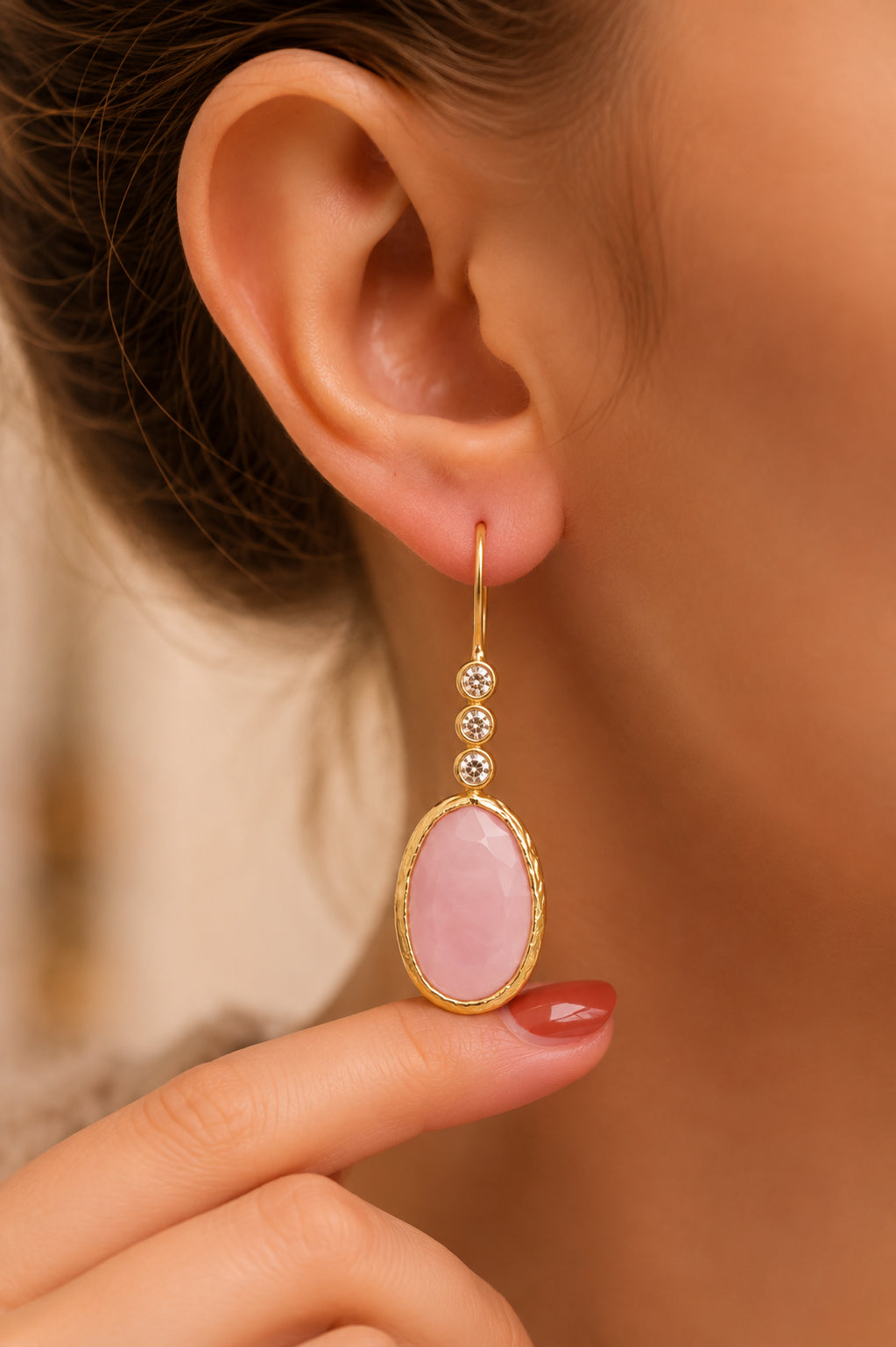 Cat Eyes & Zircon Earring