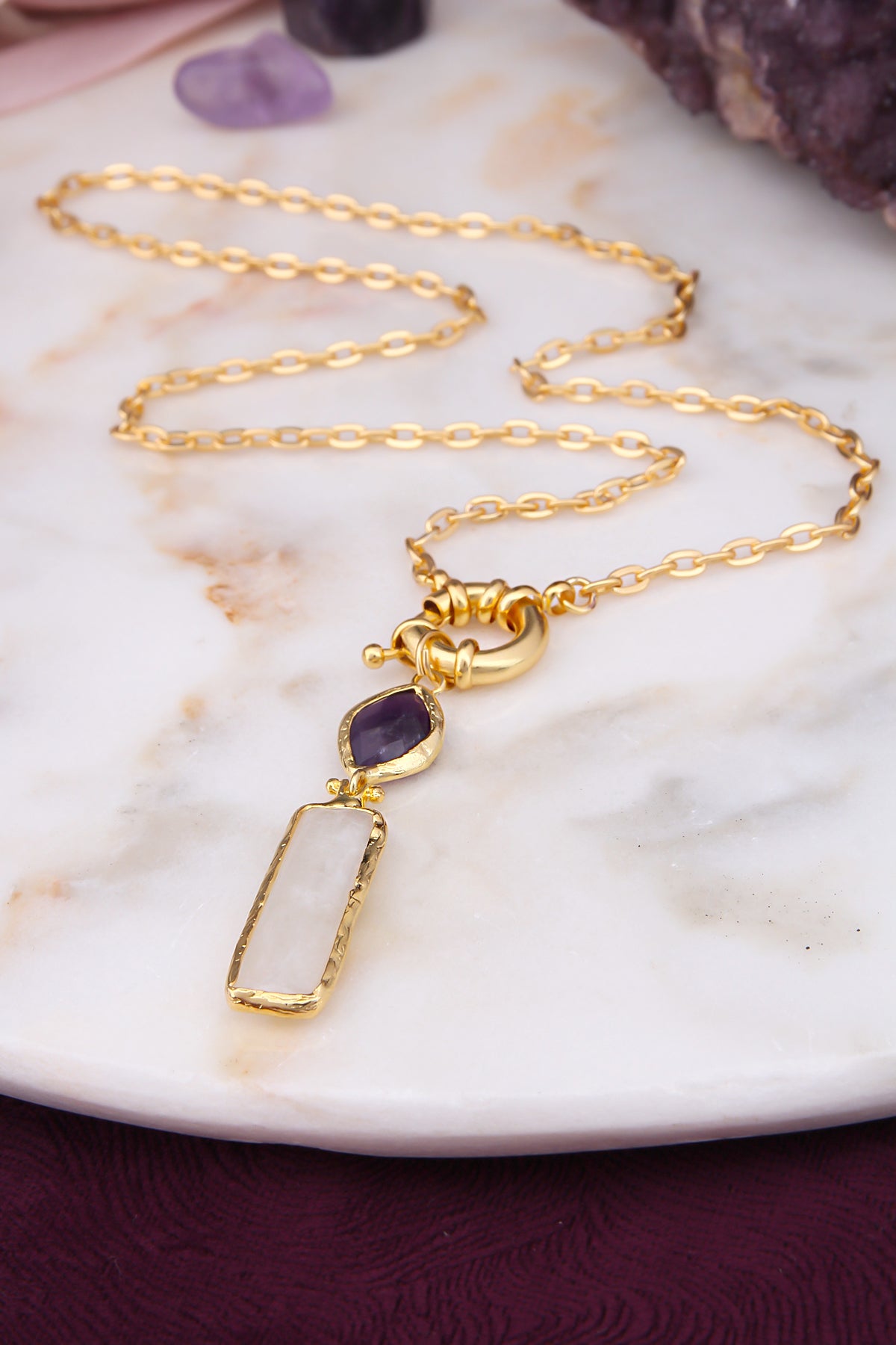 Amazonite & Moon Stone Collier