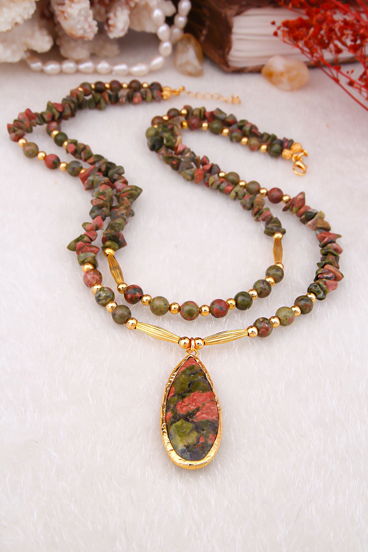 Unakite Collier