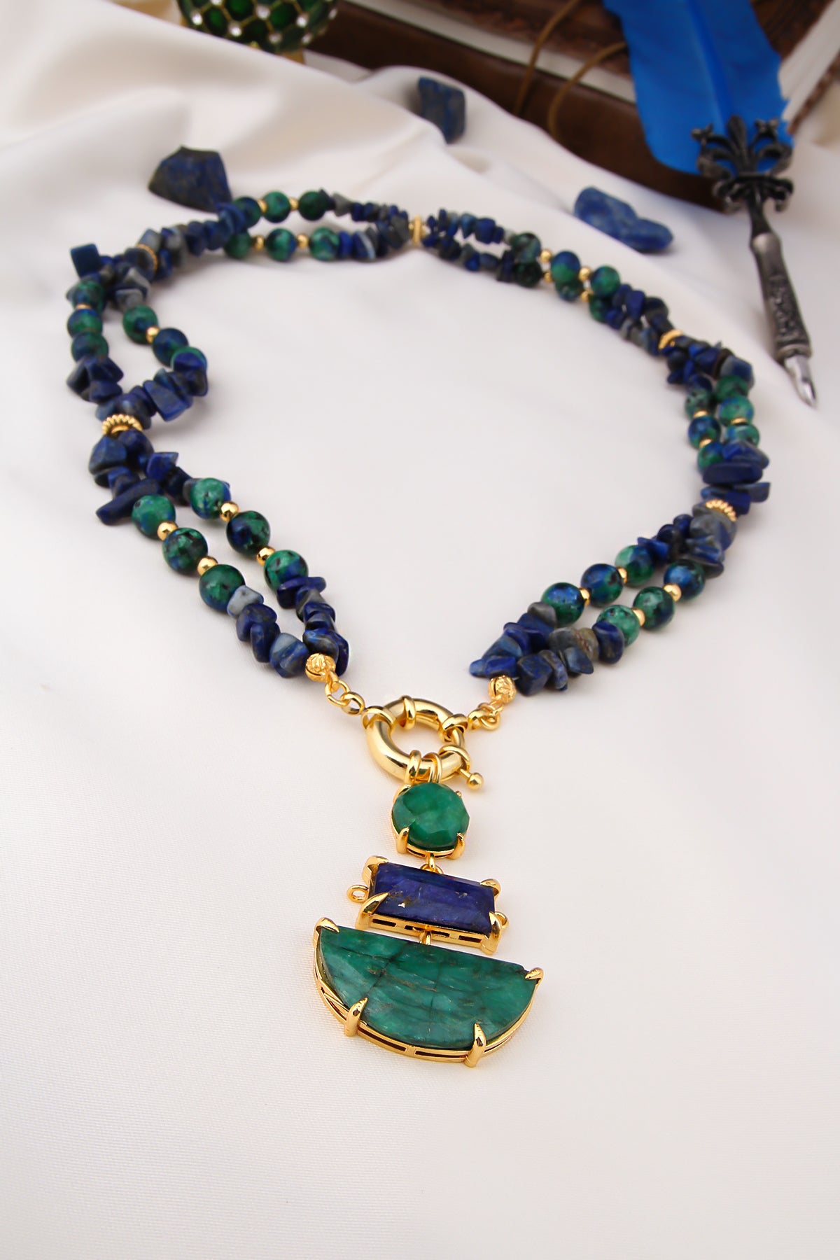 Lapis Lazuli & Malahite Collier