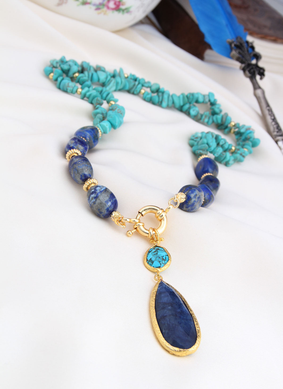 Saphire & Tturquoise Collier