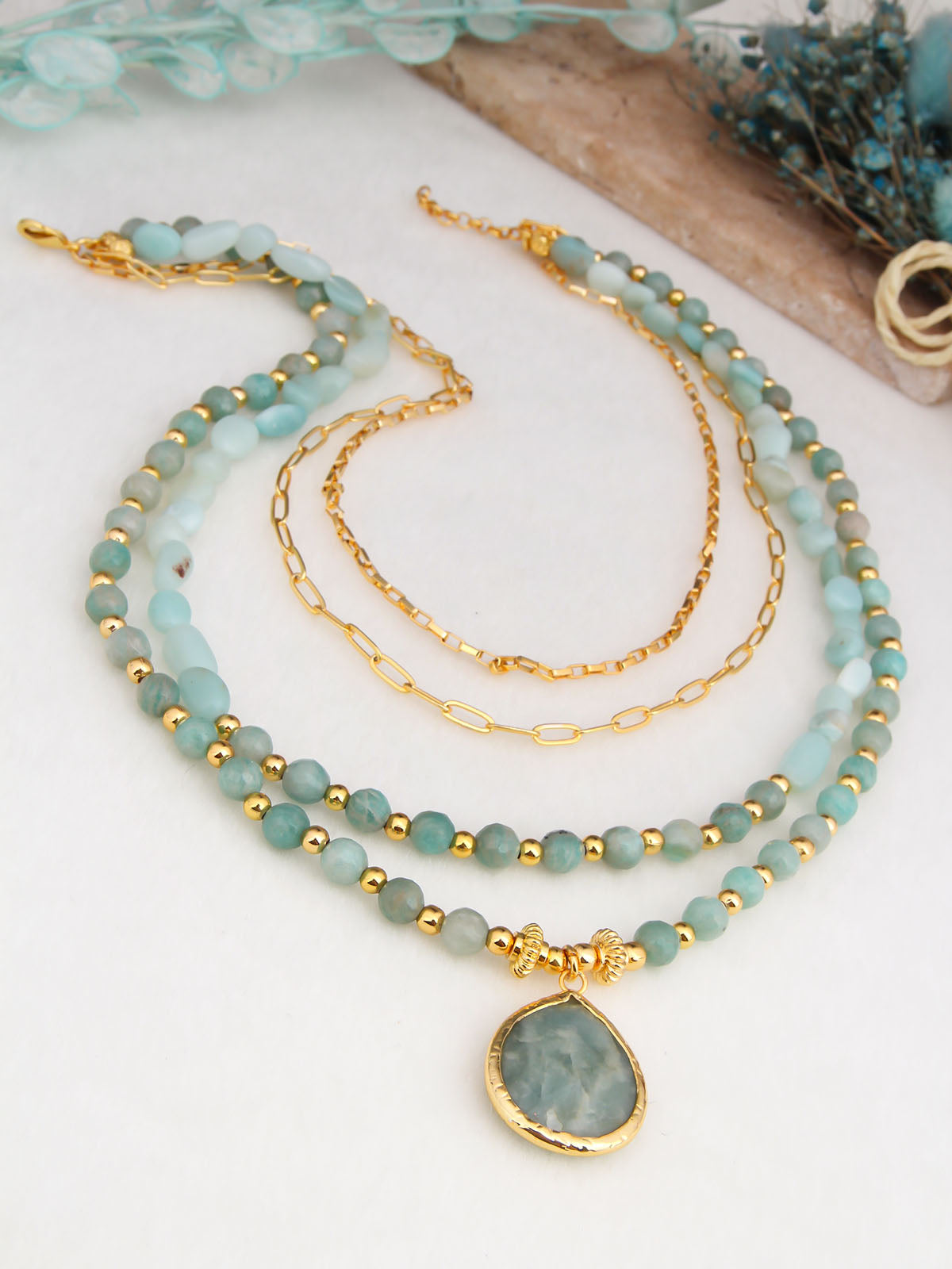 Amazonite Collier