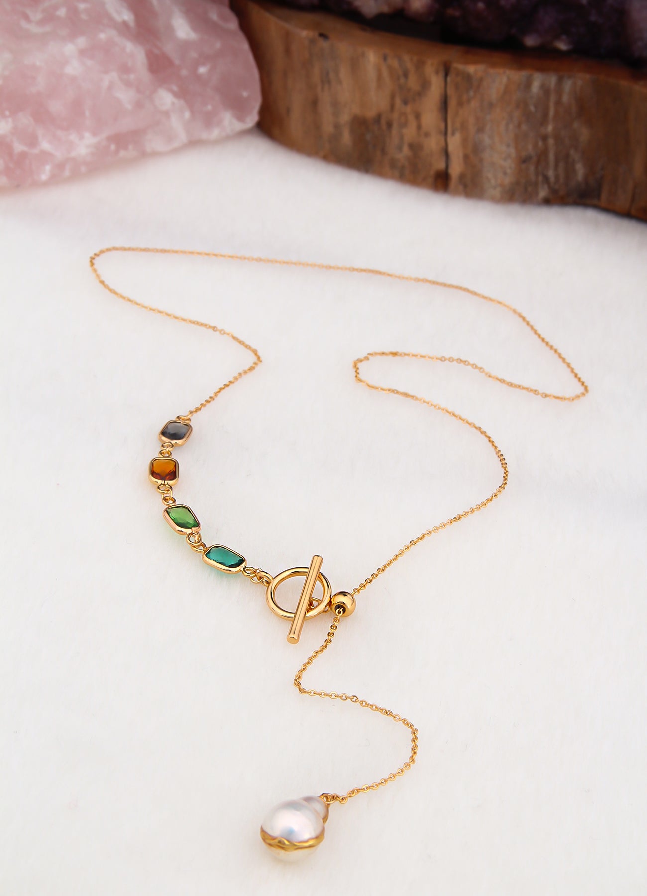Pearl & Zircon Necklace