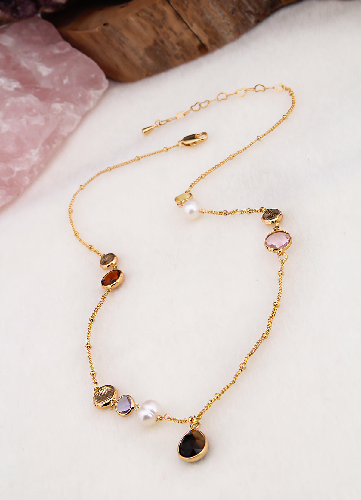 Pearl & Zircon Necklace