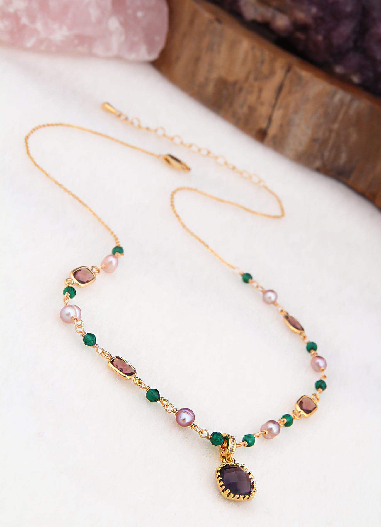 Pearl & Zircon Necklace