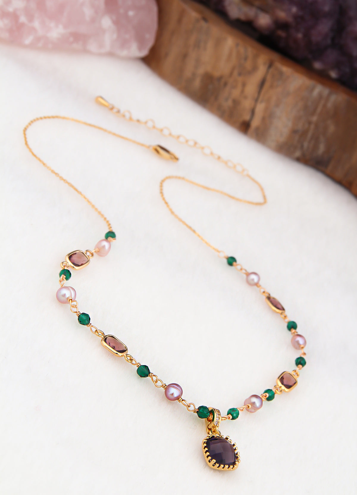 Pearl & Zircon Necklace
