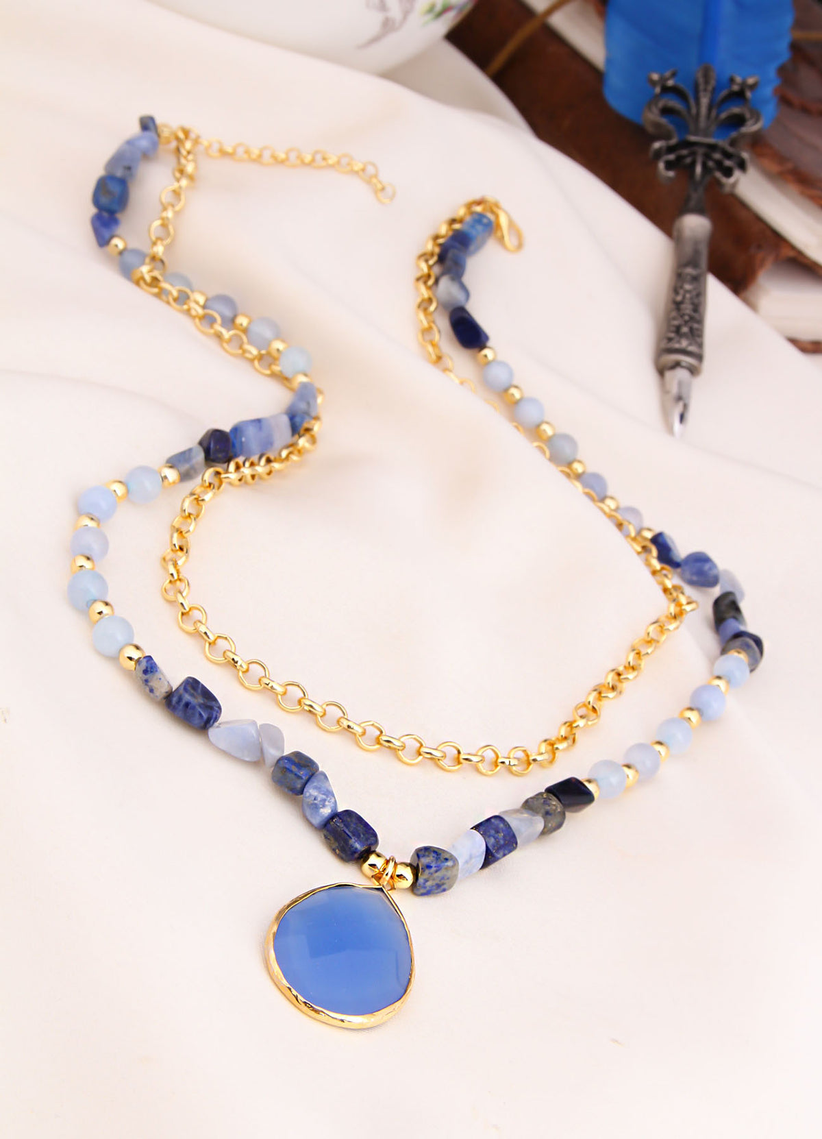 Blue Opal Necklace