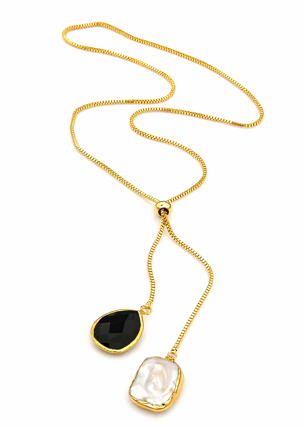 Pearl & Cat Eyes Necklace