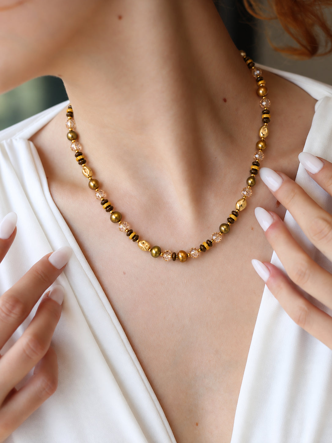 Tiger Eyes & Citrine Necklace