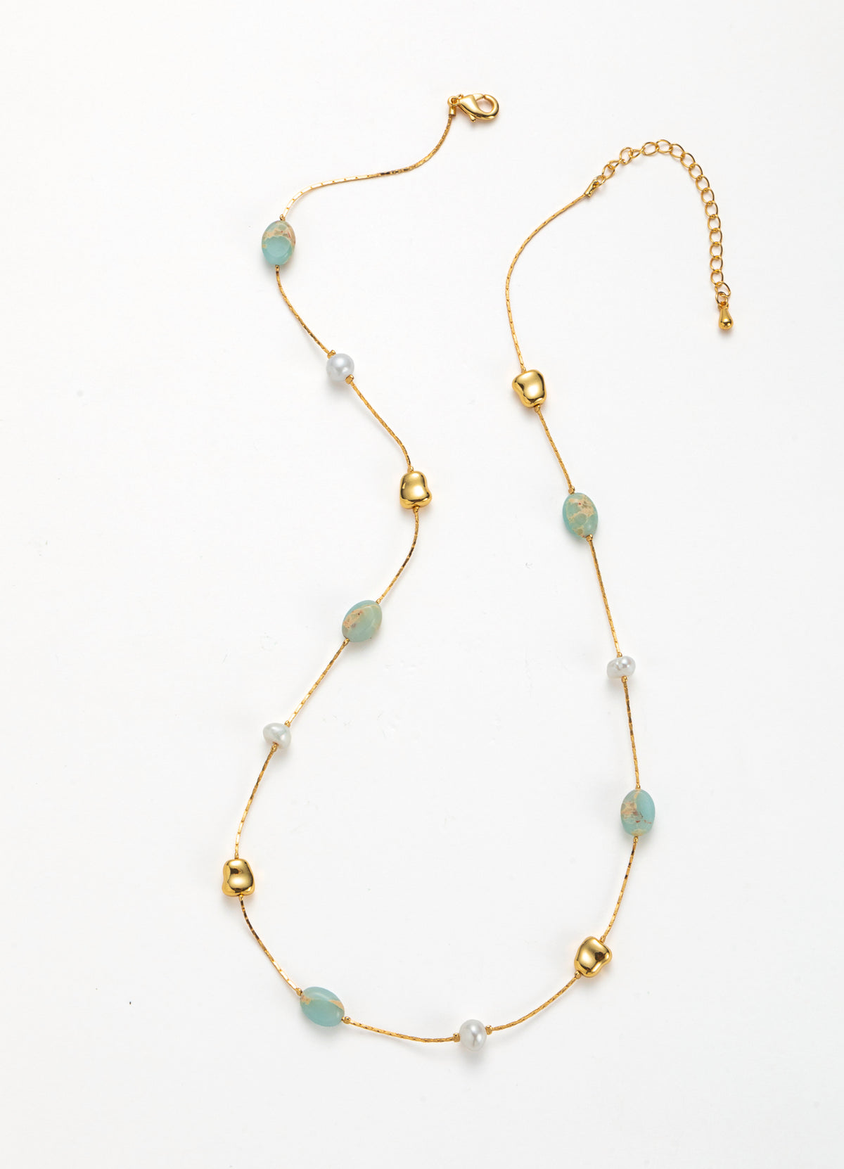 Pearl & Amazonite Necklace