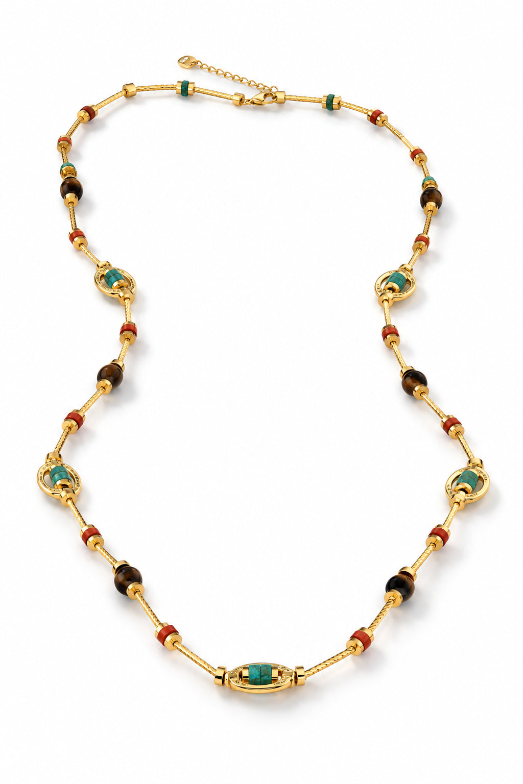 Turquoise & Tiger Eyes Necklace