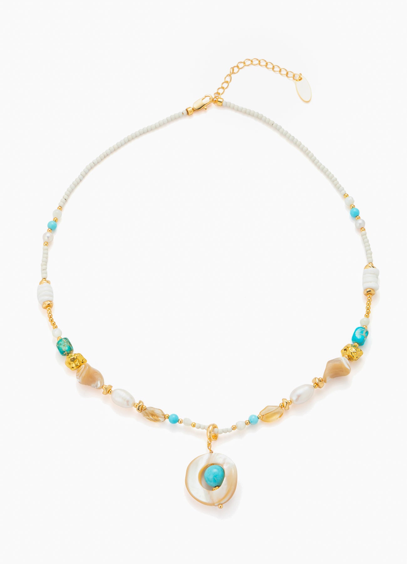 Turquoise & Pearl Necklace