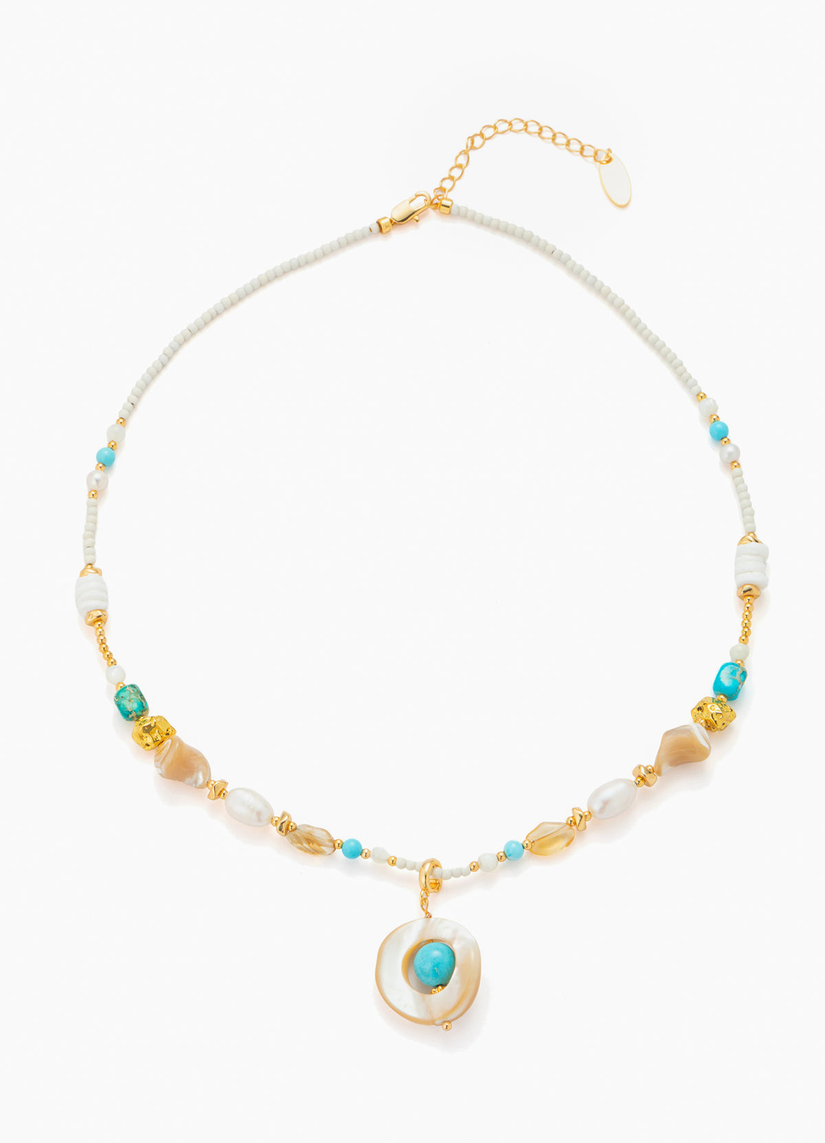 Turquoise & Pearl Necklace