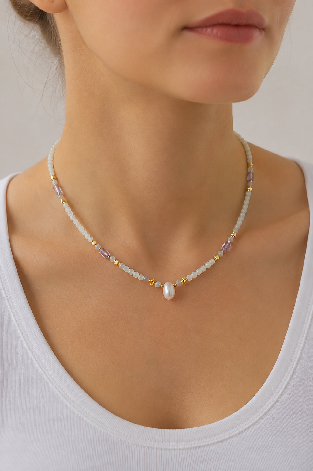Pearl & Moonstone Necklace