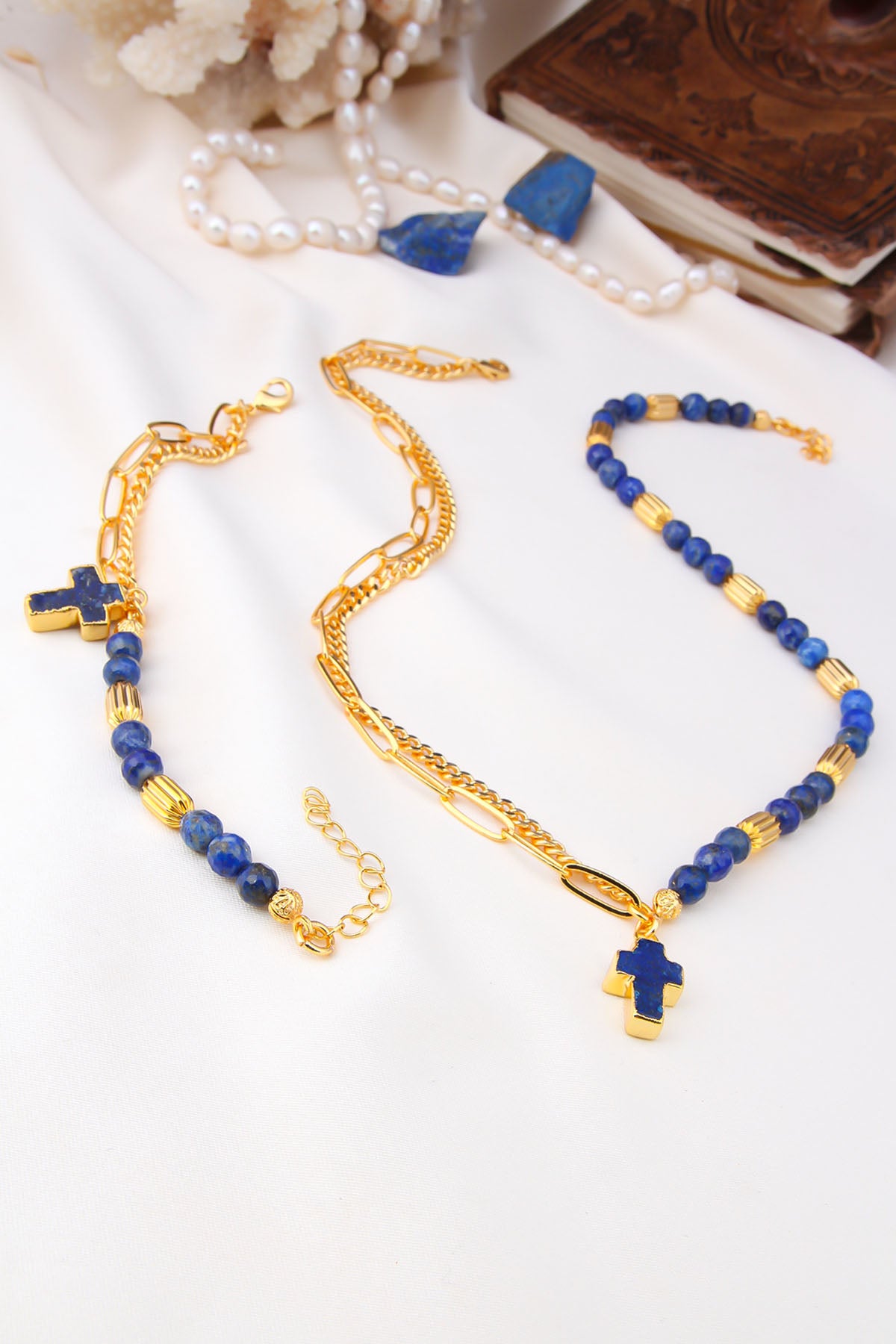 Lapis Lazuli Parure colier & Bracelet