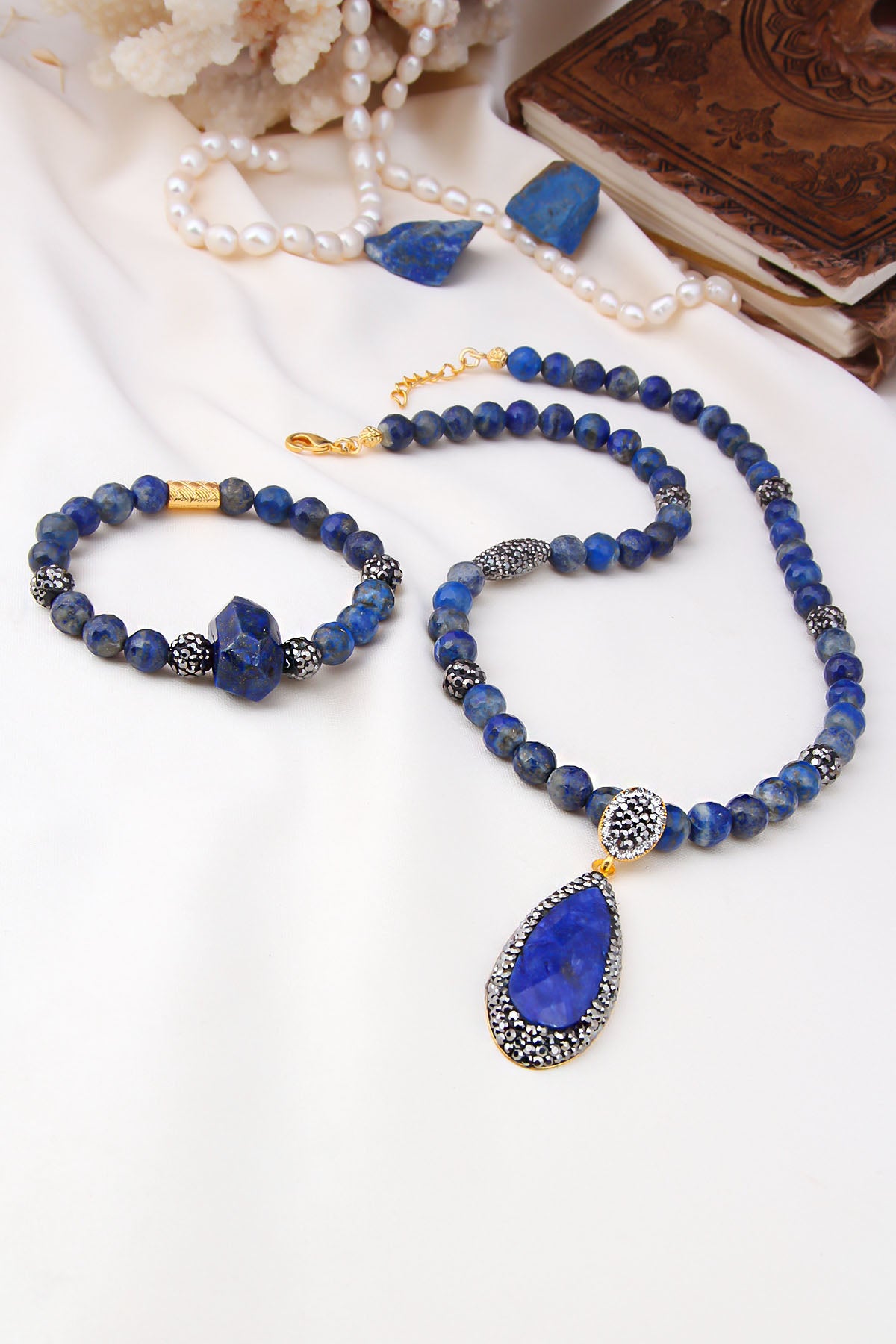 Lapis Lazuli Parure colier & Bracelet