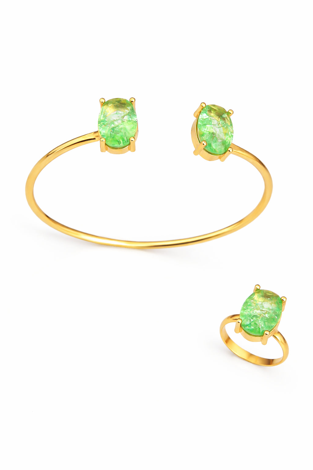 Zircon Bracelet Ring Set