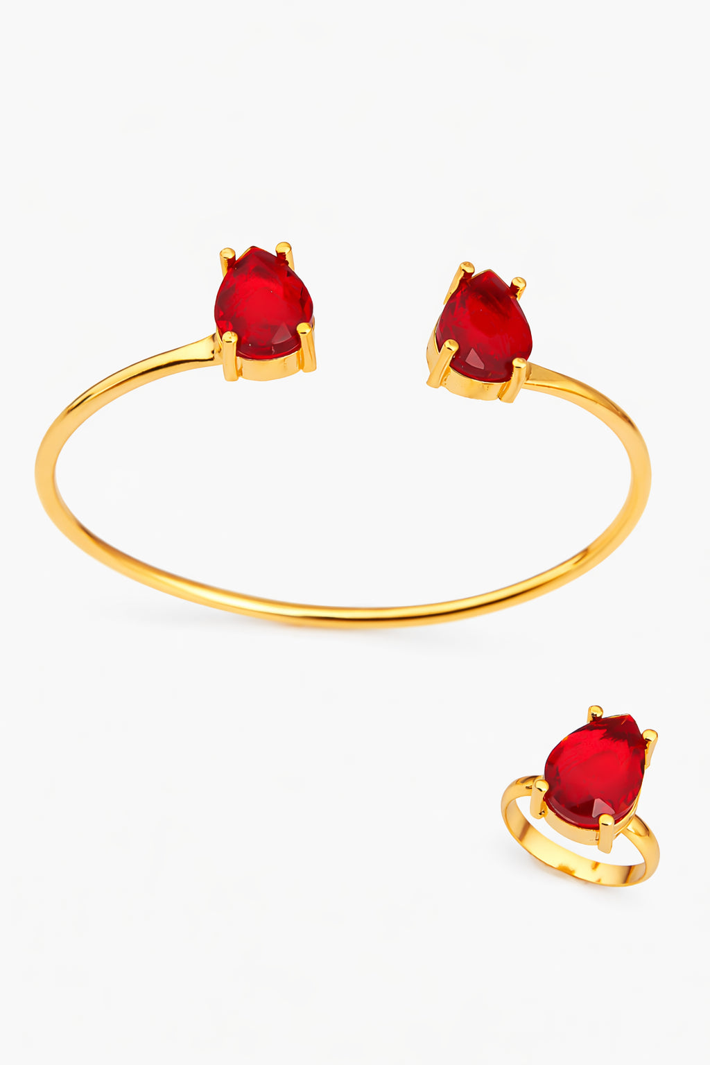 Zircon Bracelet Ring Set