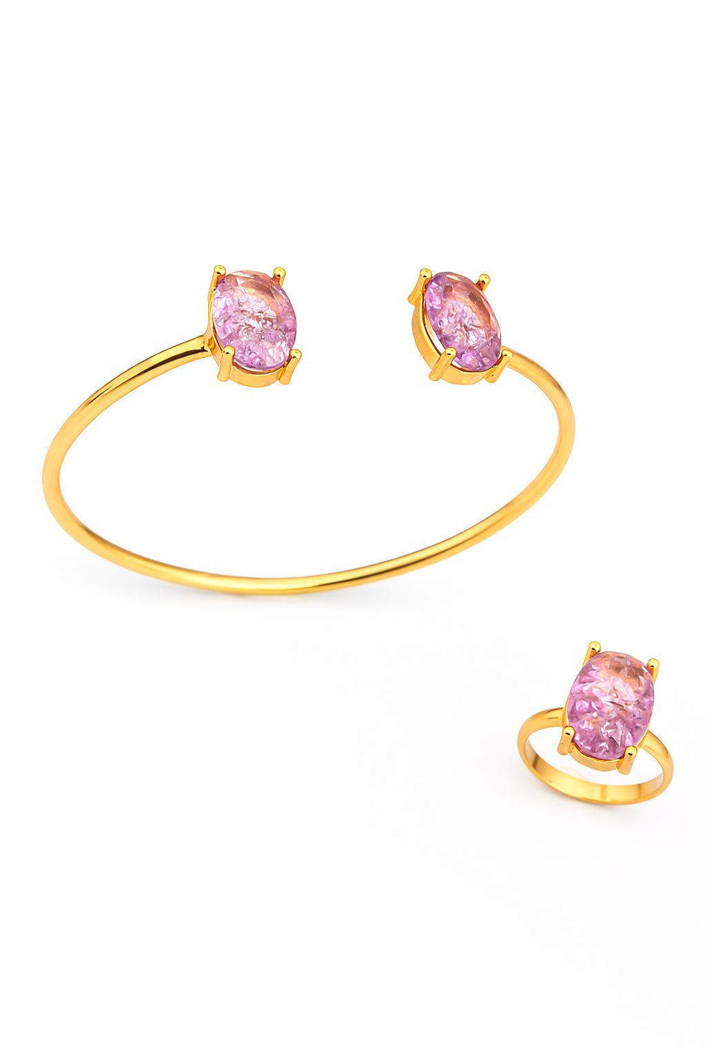 Zircon Bracelet Ring Set