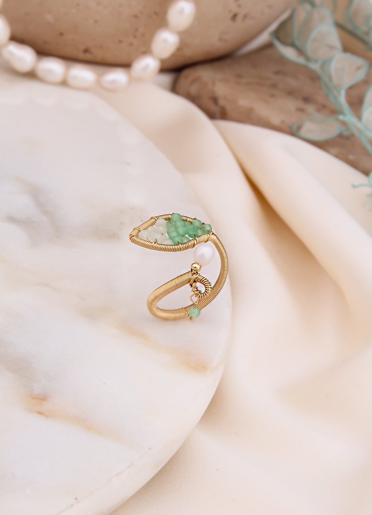 Zircon & Pearl Ring