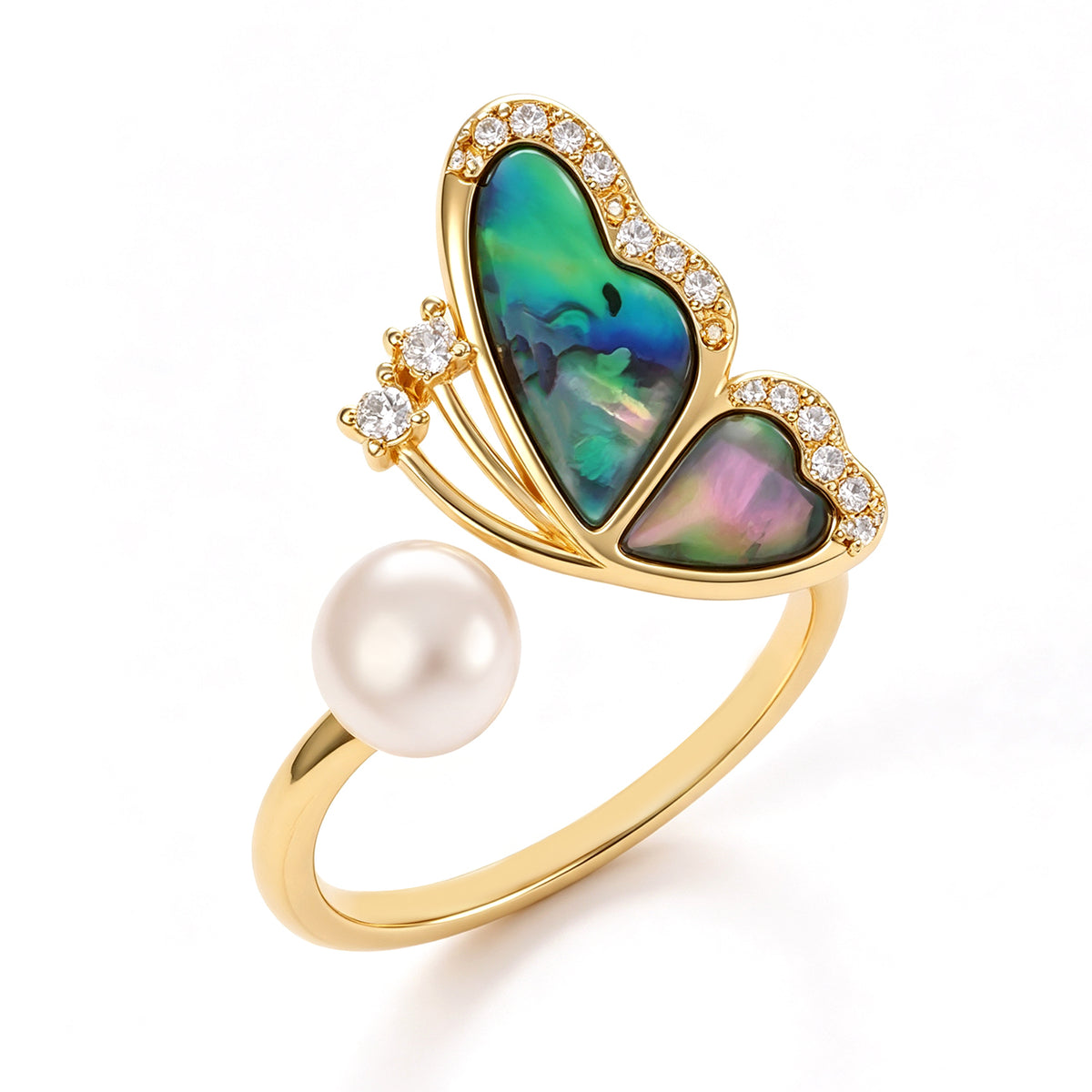 Zircon & Pearl Ring