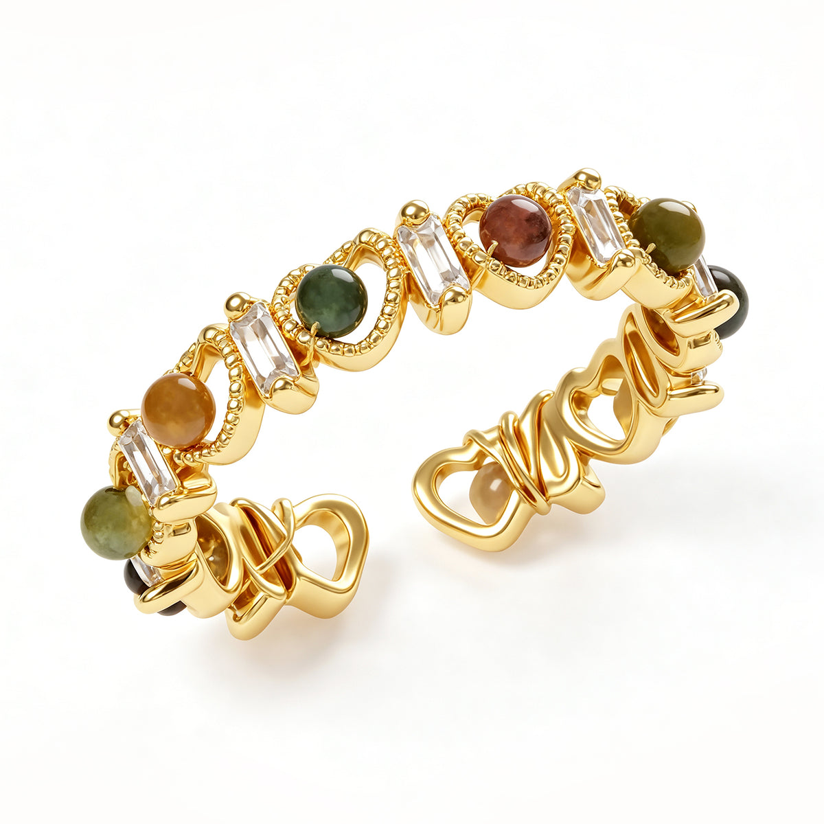 Agate & Zircon Ring