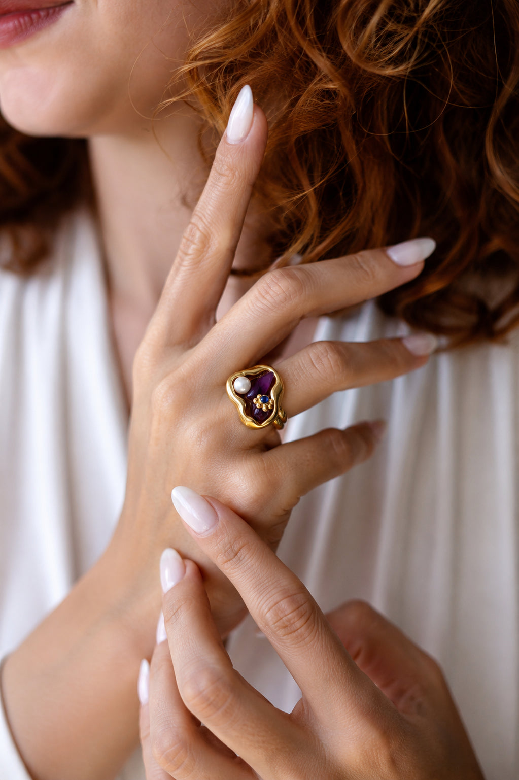 Pearl & Amethyst Ring